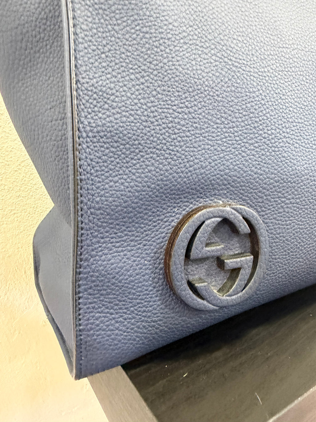 Gucci Shopping Interlocking pelle Blu