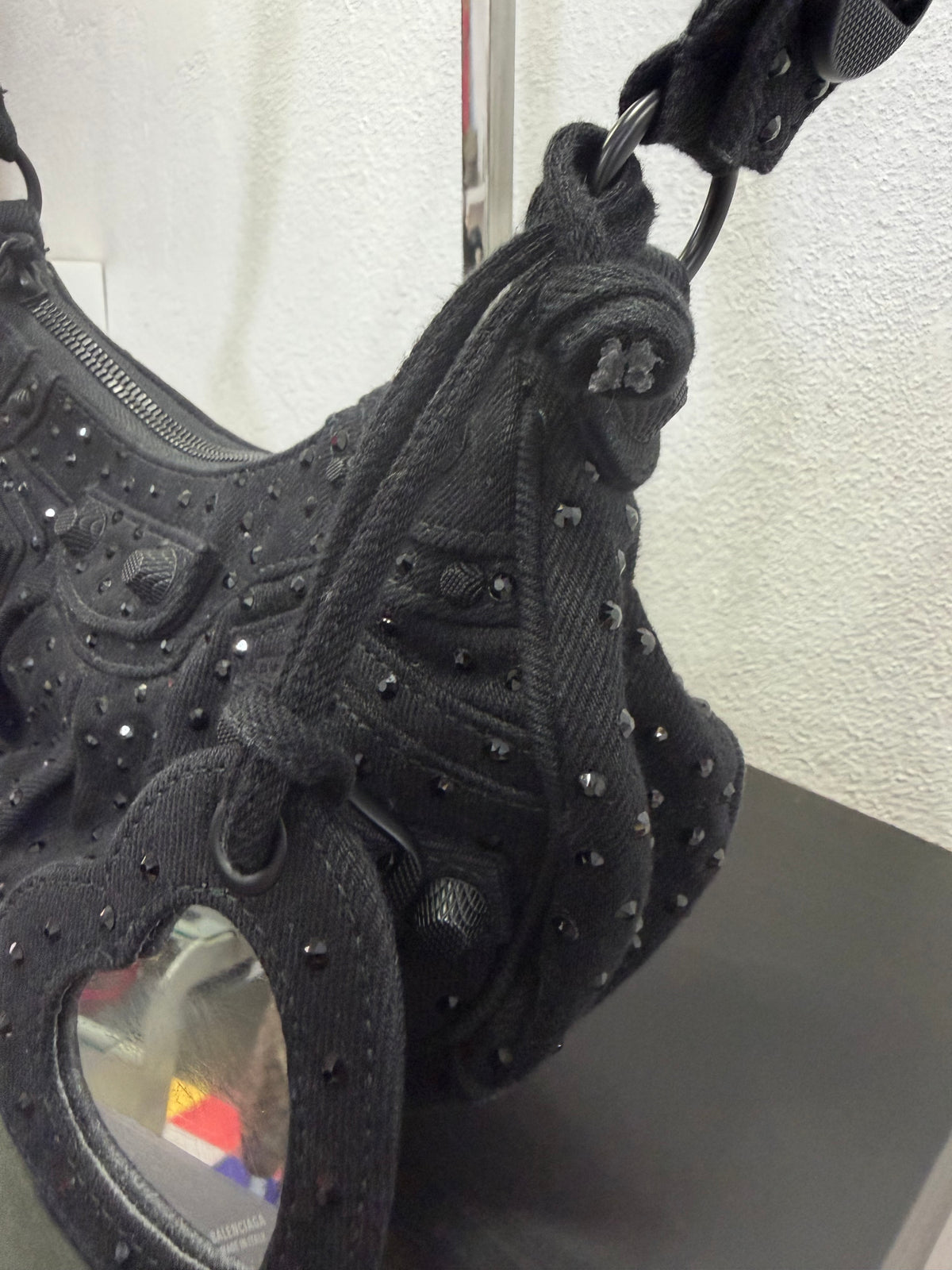 Balenciaga Le cagole XS Denim e strass
