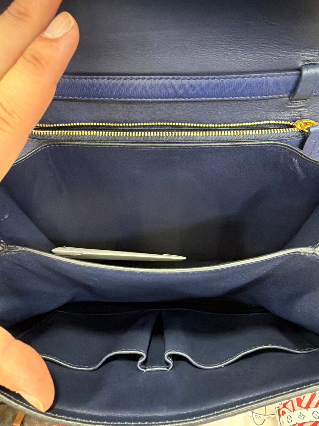 Celine Calf Box Blu