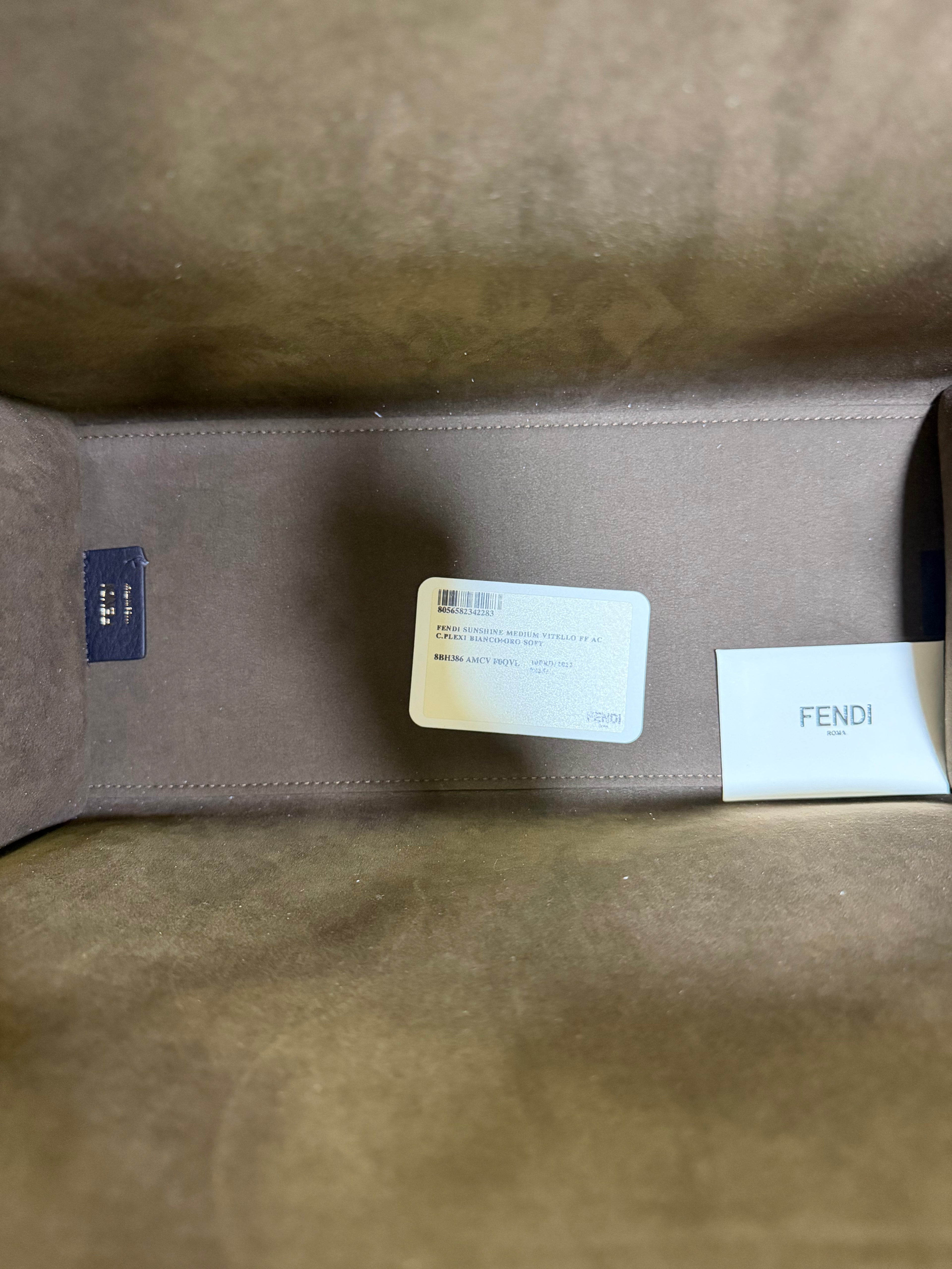 Fendi Sunshine Medium Bianco FF imbottito