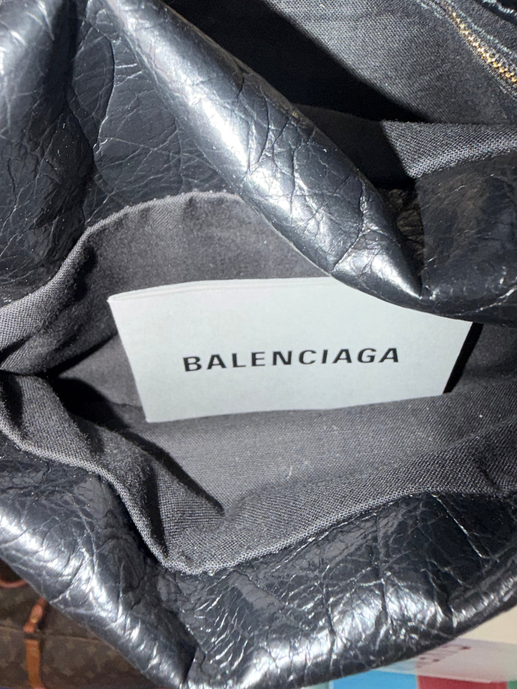 Balenciaga Monaco Mini in pelle stropicciata