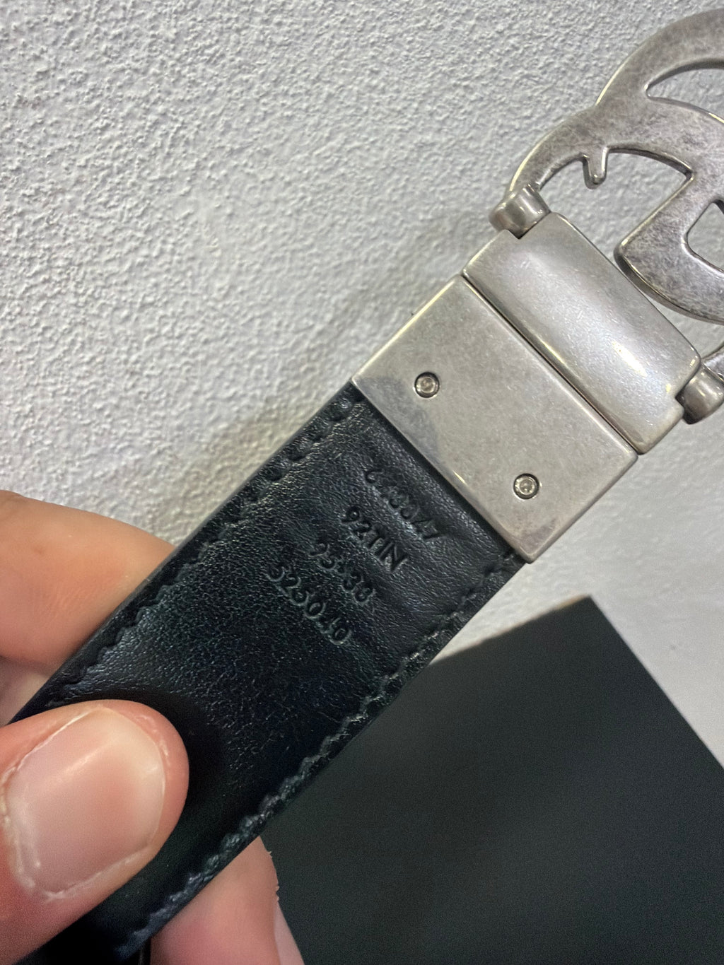 Gucci Cintura in tela GG nero misura 85