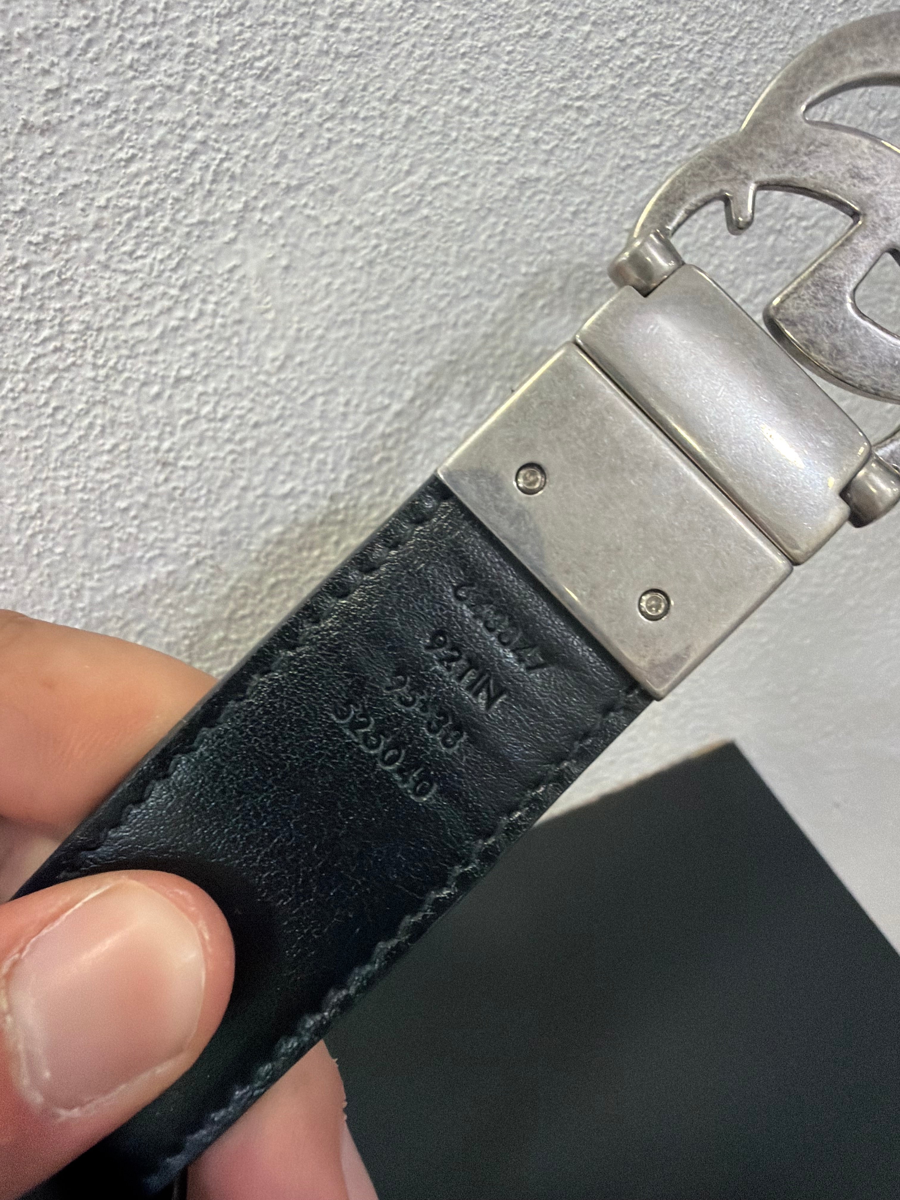 Gucci Cintura in tela GG nero misura 85