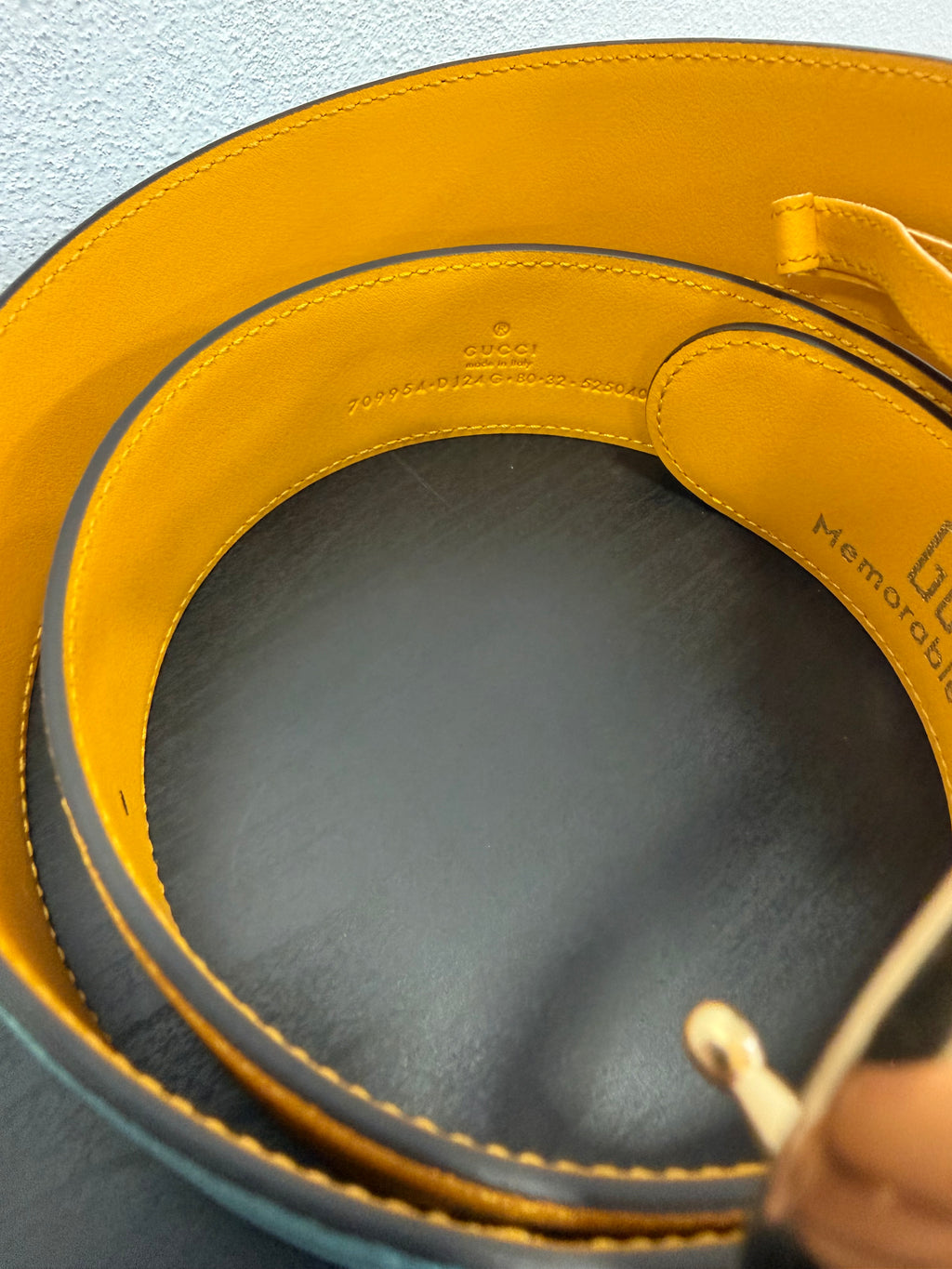 Gucci cintura Bicolor Memorable 80