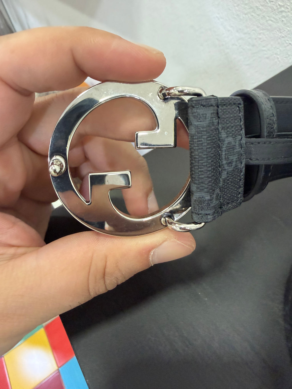 Gucci cintura Blondie GG nero 70