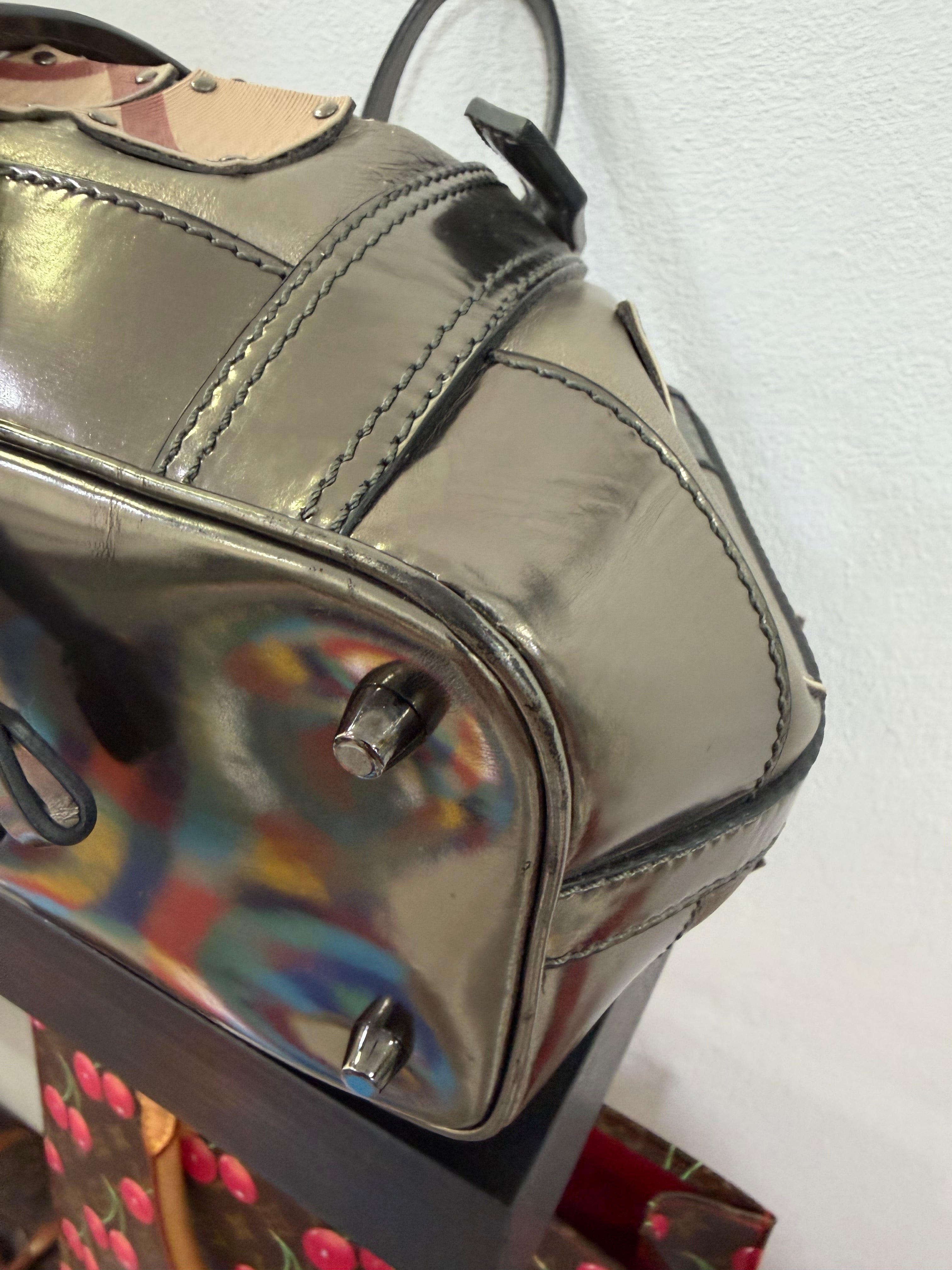 Burberry Bucket argento e tela check