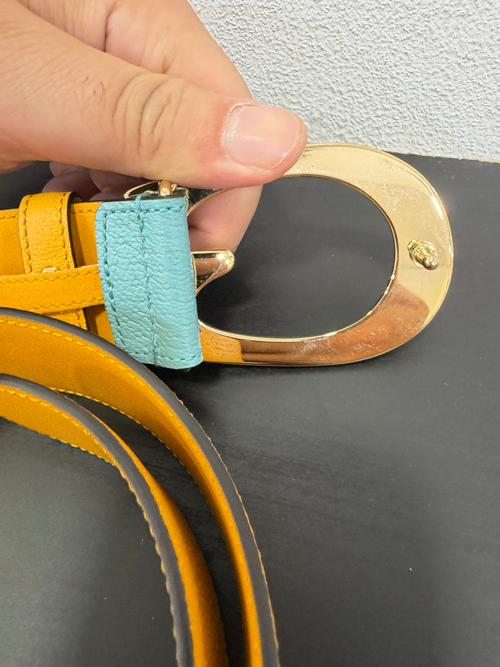 Gucci cintura Bicolor Memorable 80