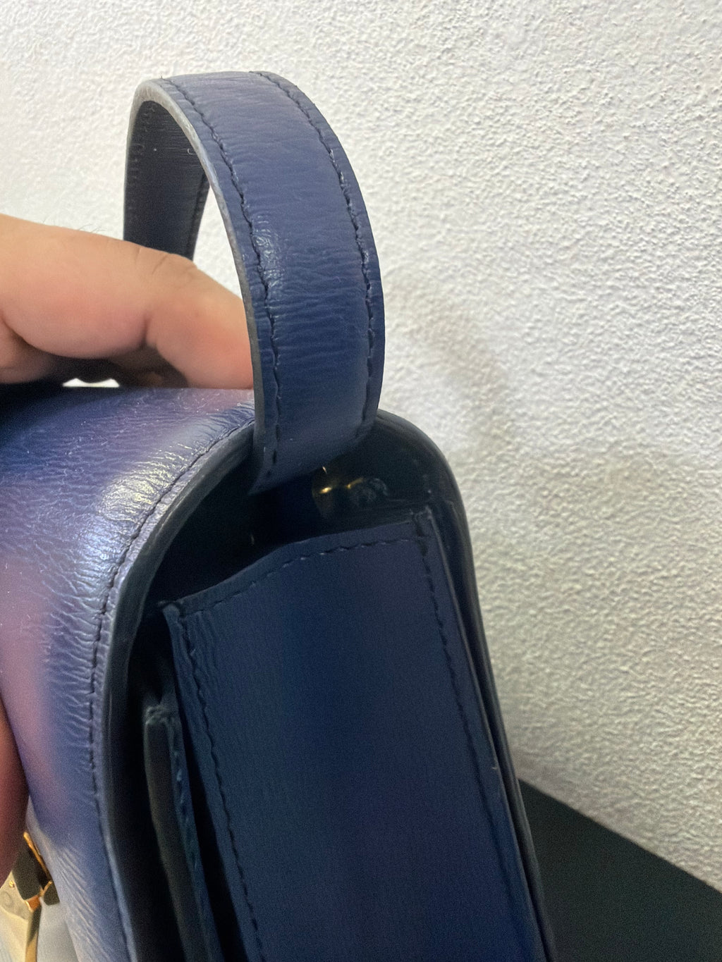 Celine Calf Box Blu