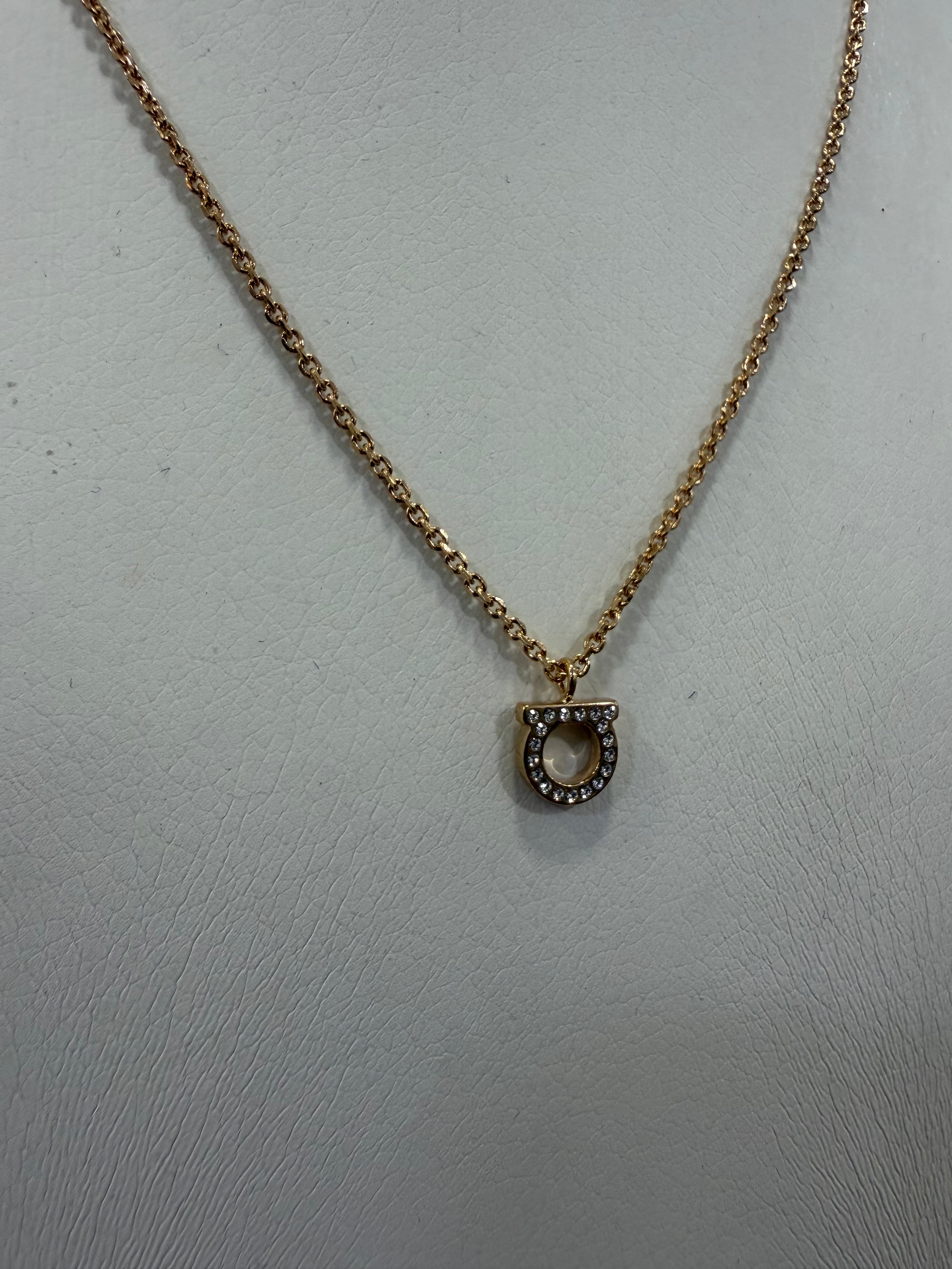 Ferragamo Collana Gancini Con strass