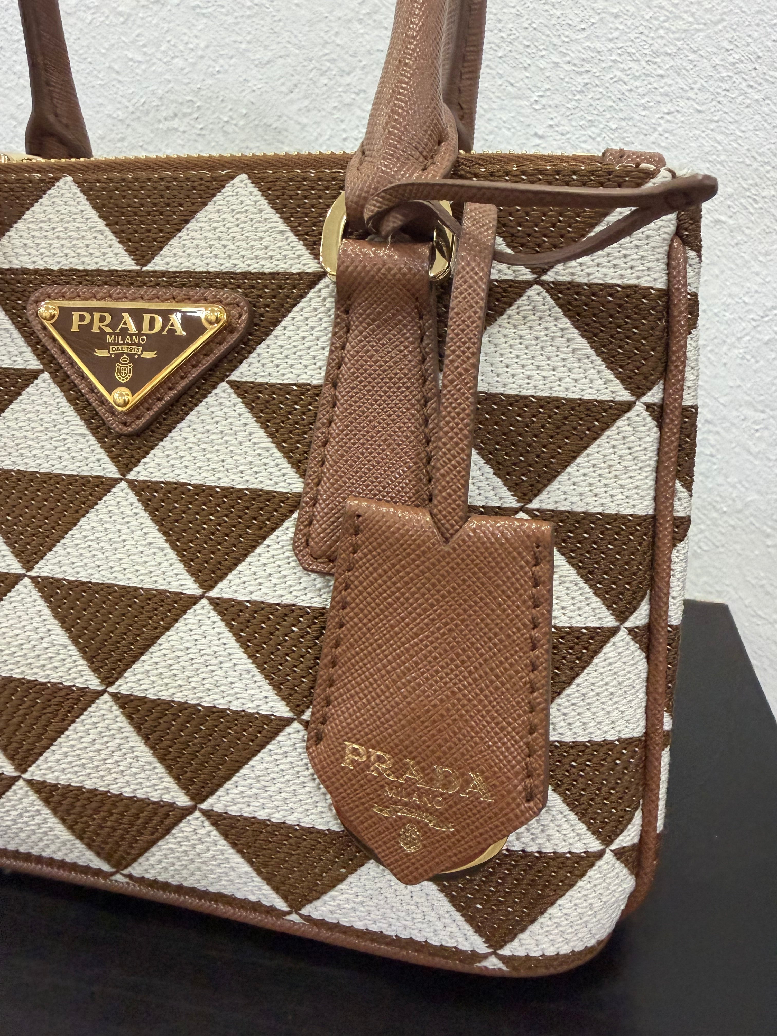 Prada Galleria Symbol Cognac