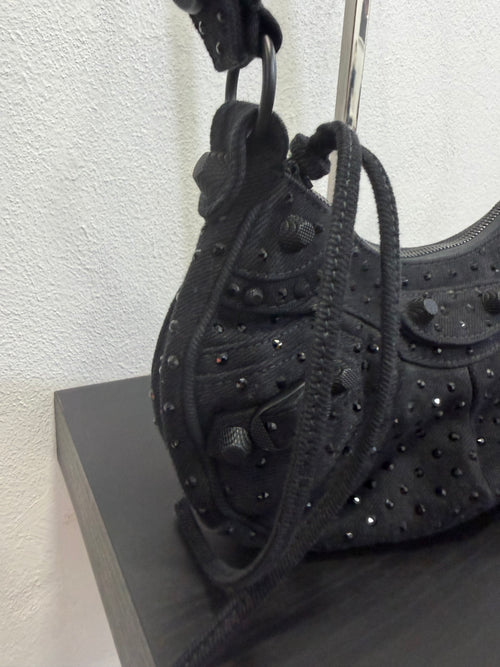 Balenciaga Le cagole XS Denim e strass