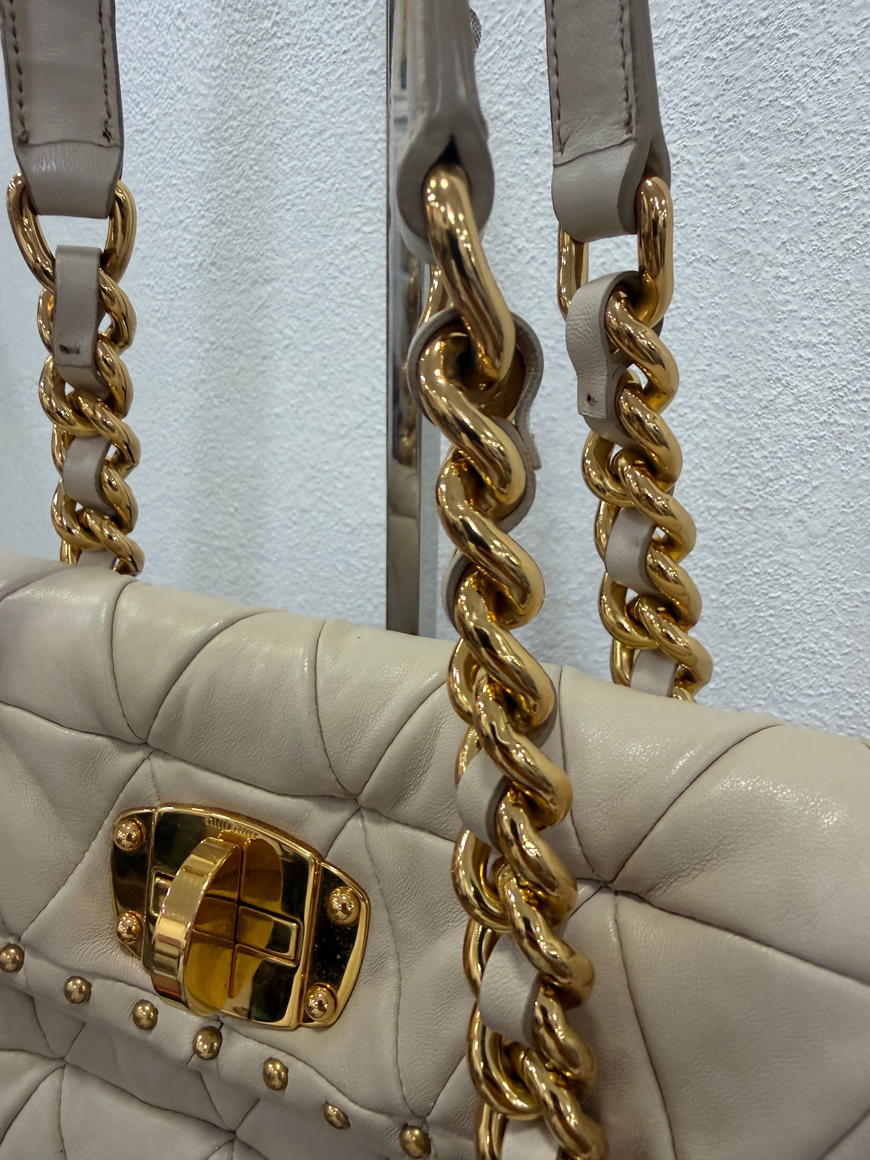 Miu miu Borsa a spalla con pattina