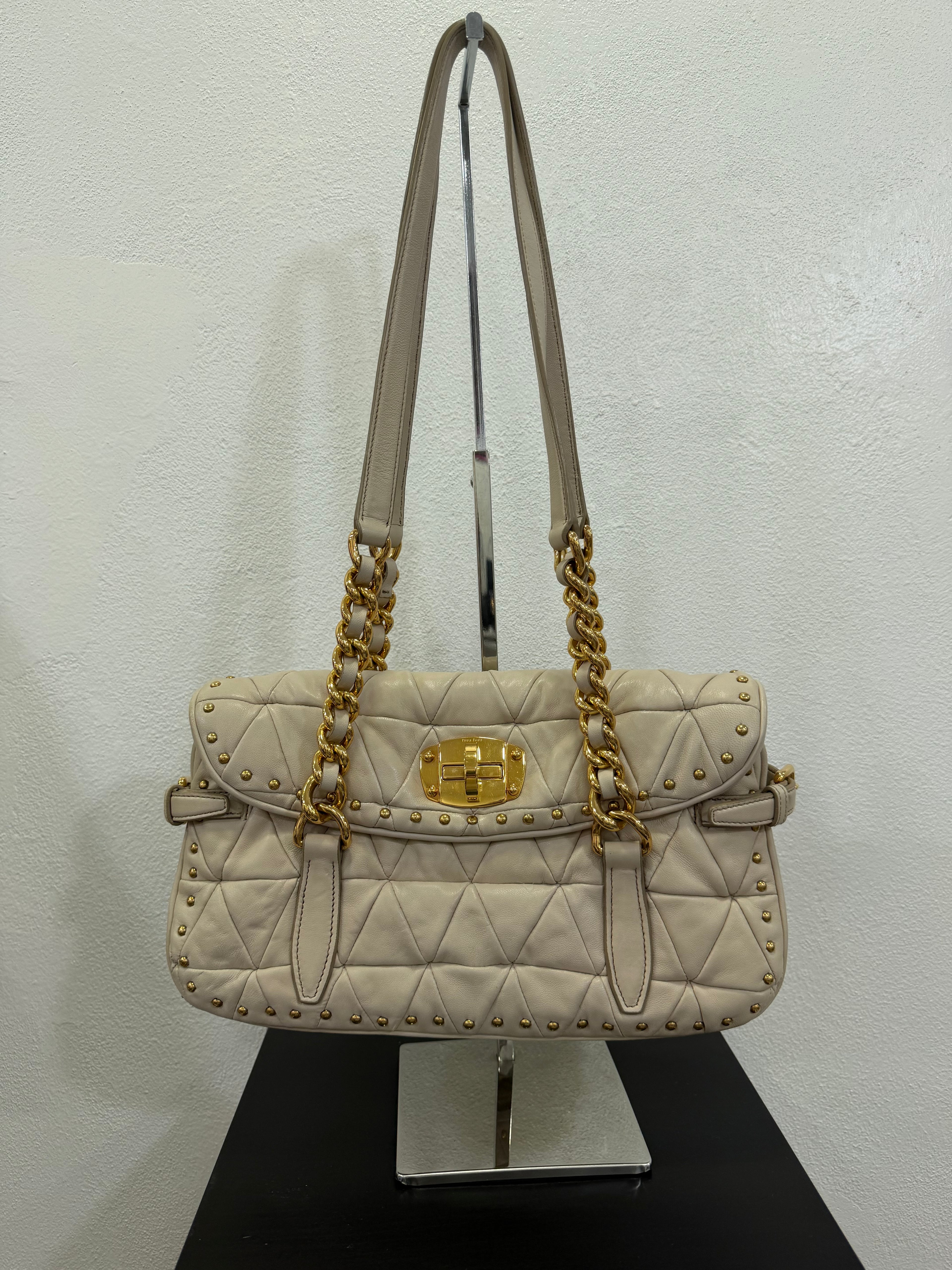 Miu miu Borsa a spalla con pattina