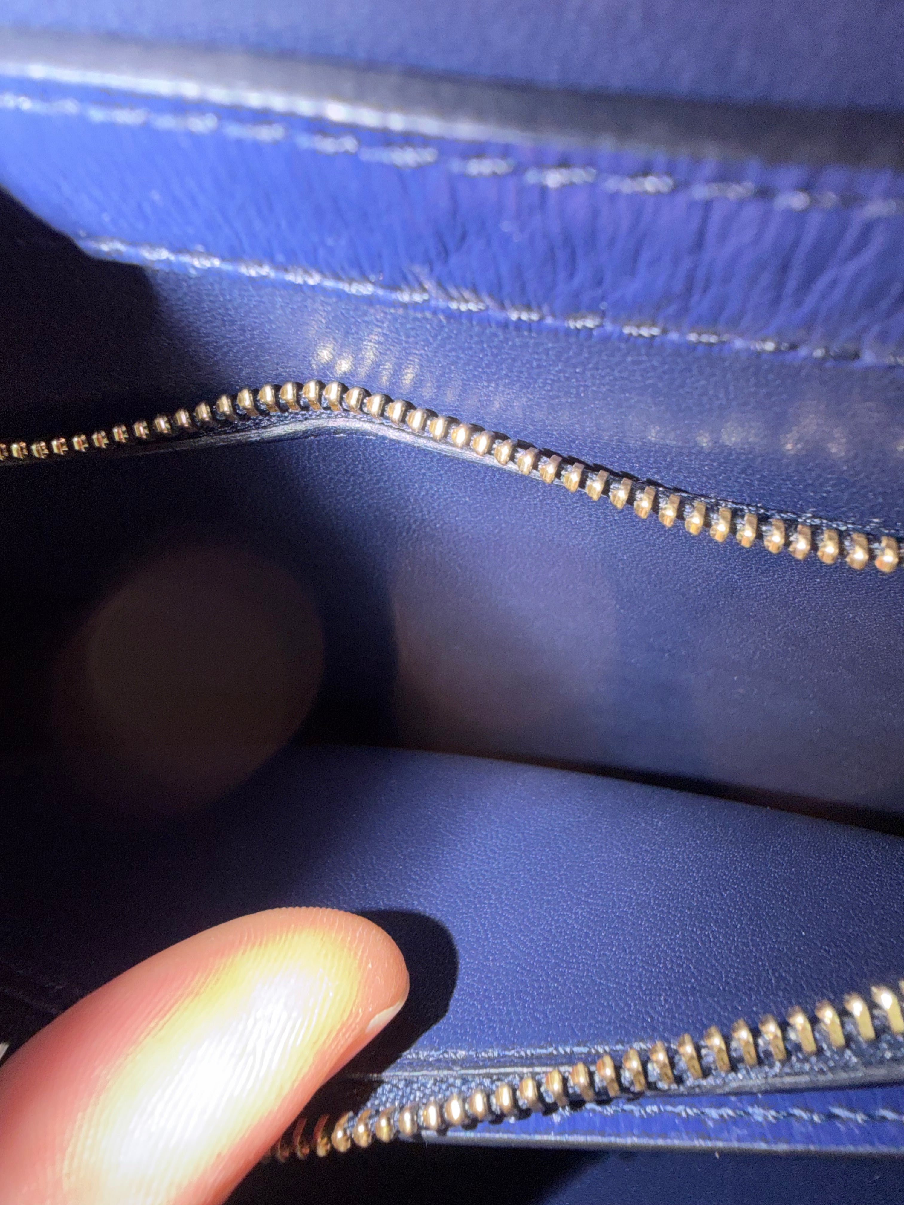 Celine Calf Box Blu