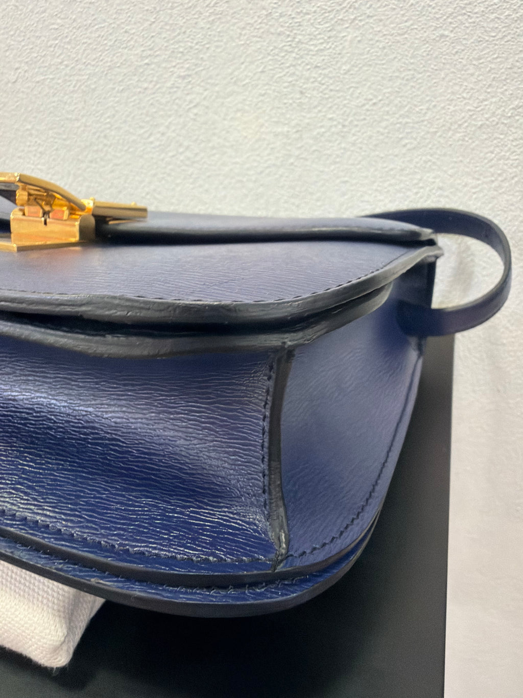 Celine Calf Box Blu