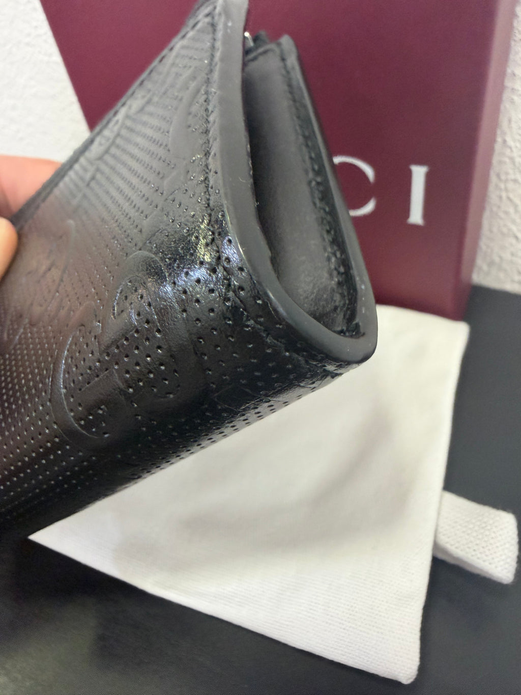 Gucci Portamonete in pelle GG