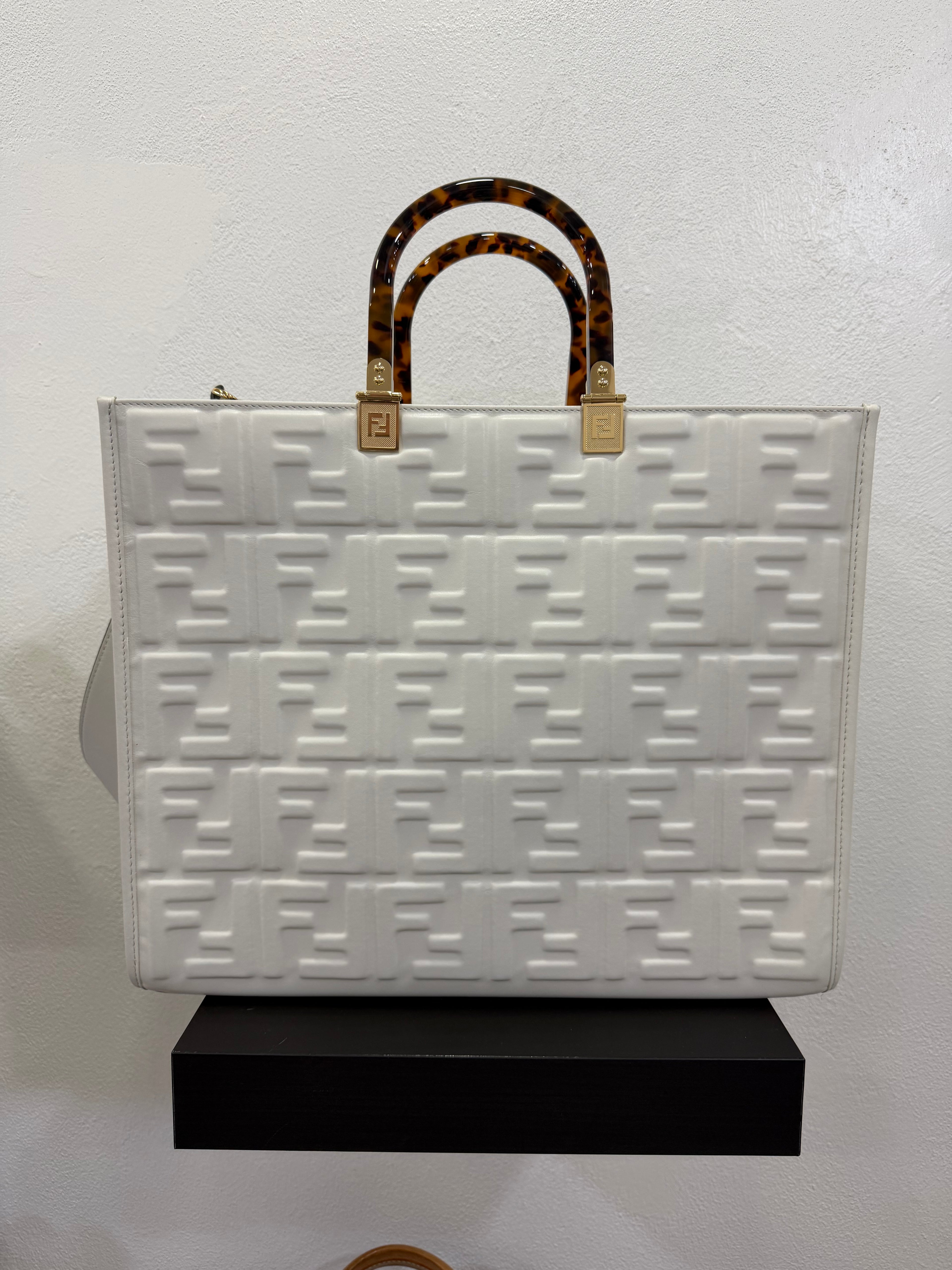 Fendi Sunshine Medium Bianco FF imbottito
