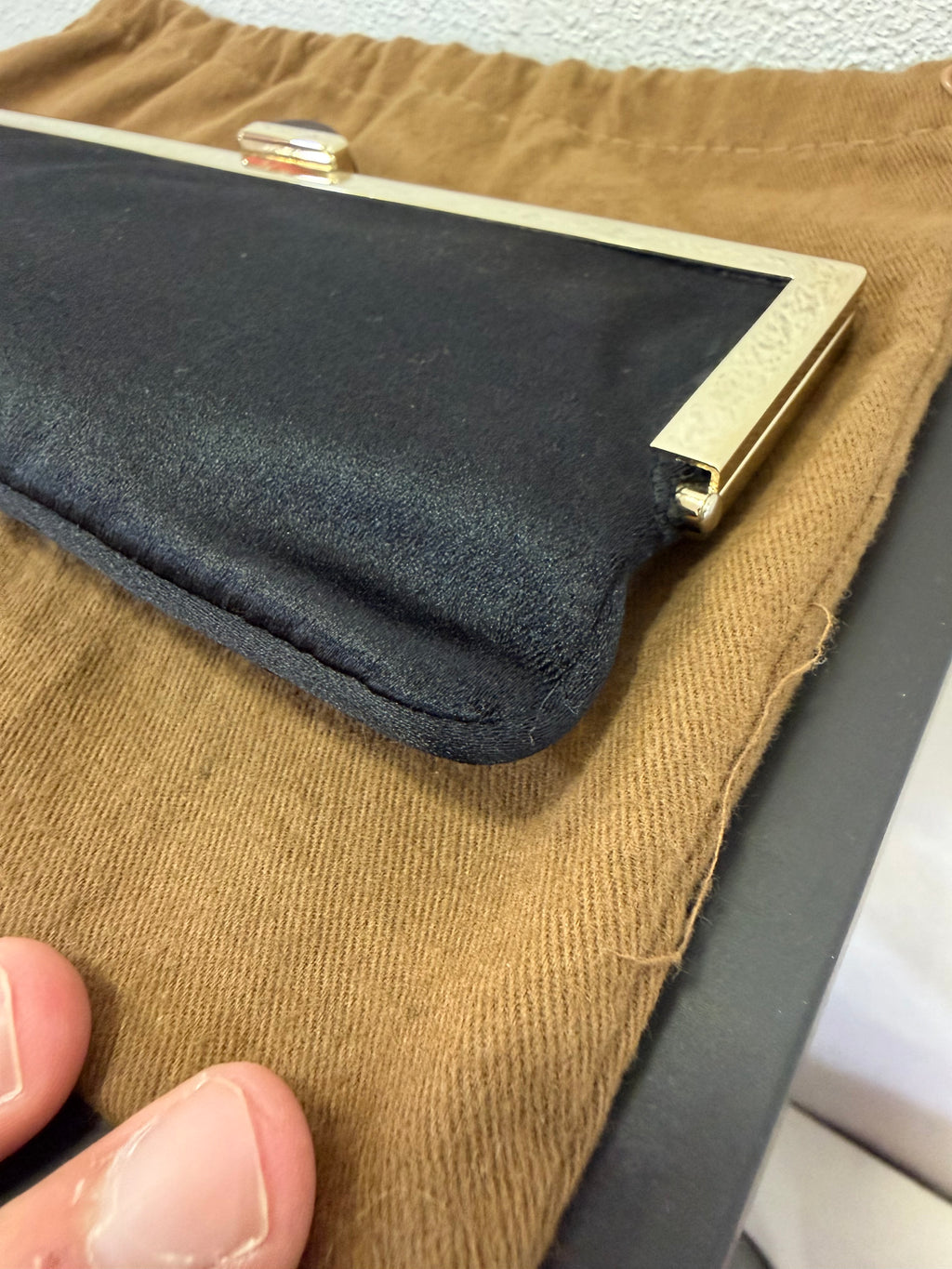 Gucci Pochette in raso Nero