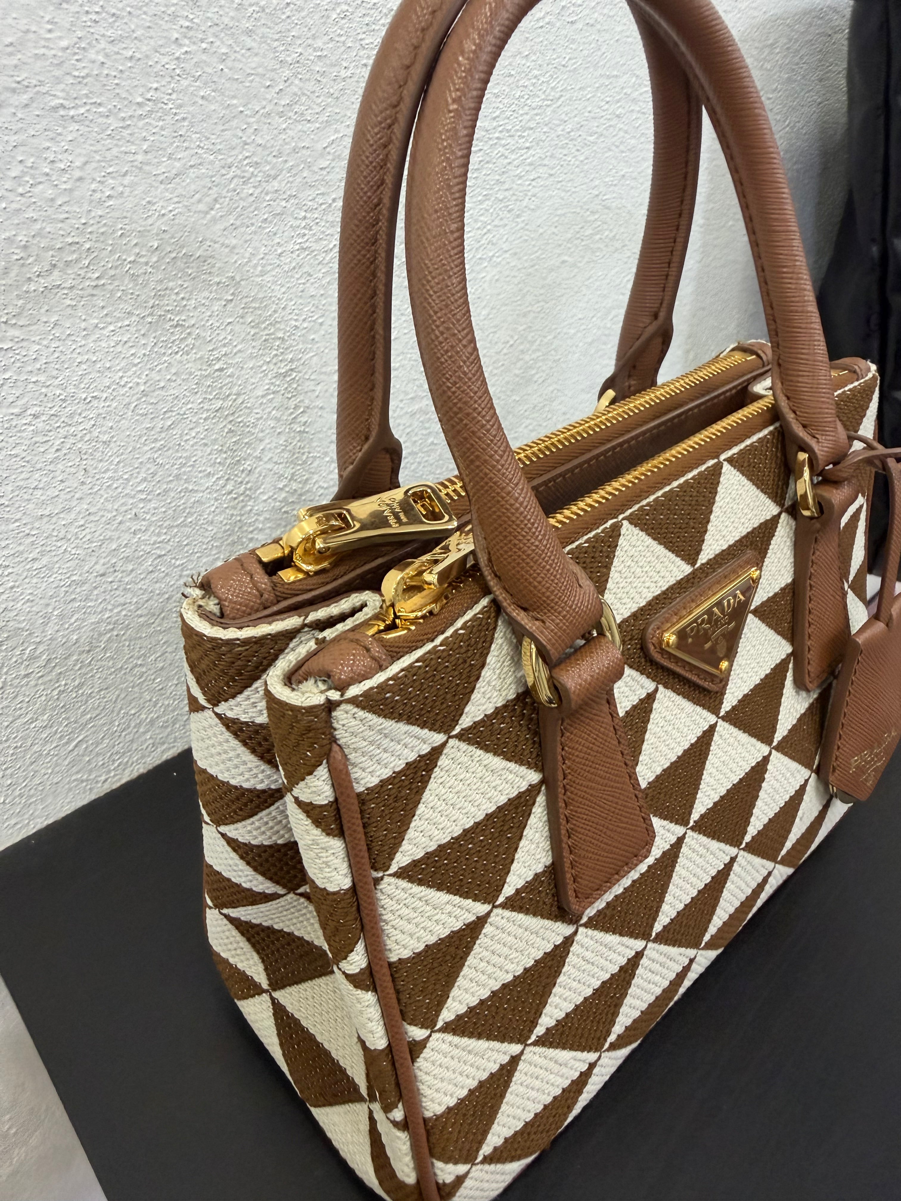 Prada Galleria Symbol Cognac