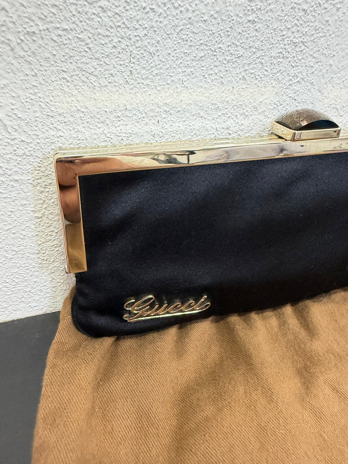 Gucci Pochette in raso Nero