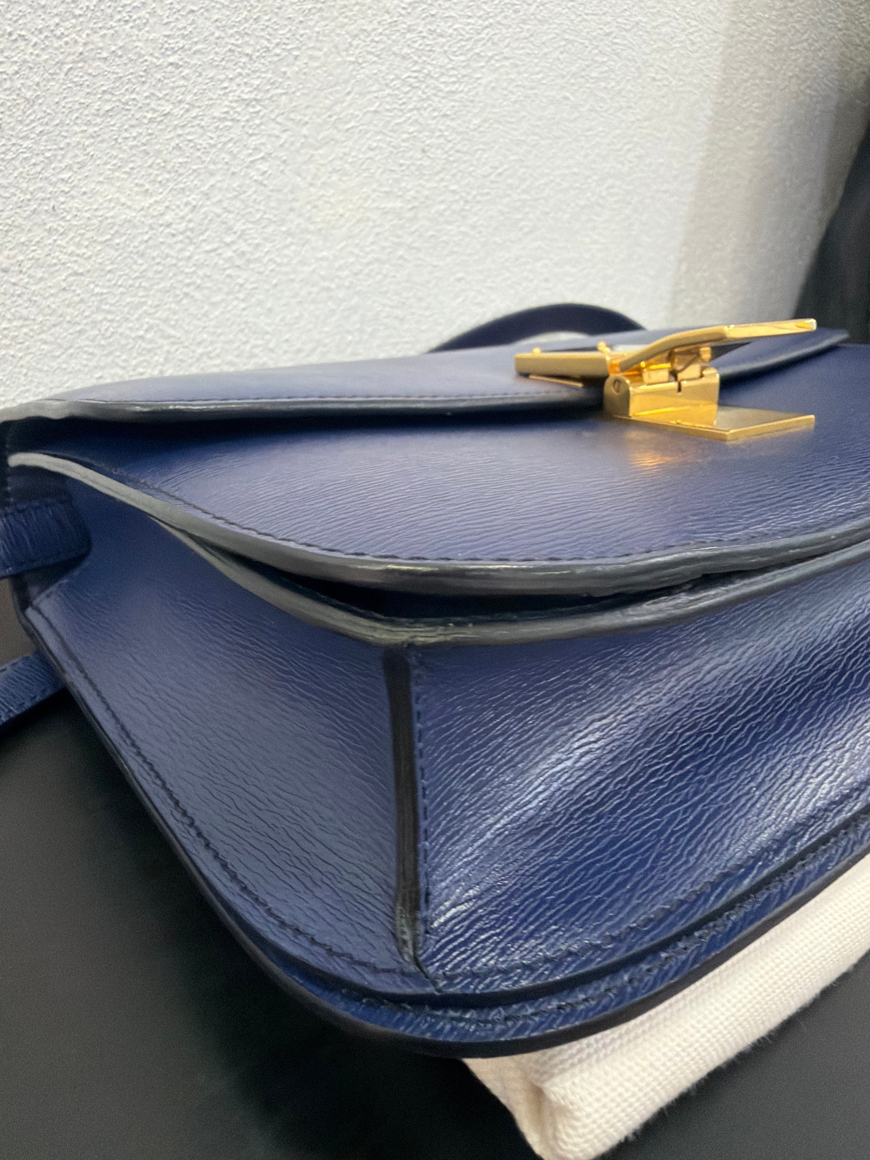 Celine Calf Box Blu