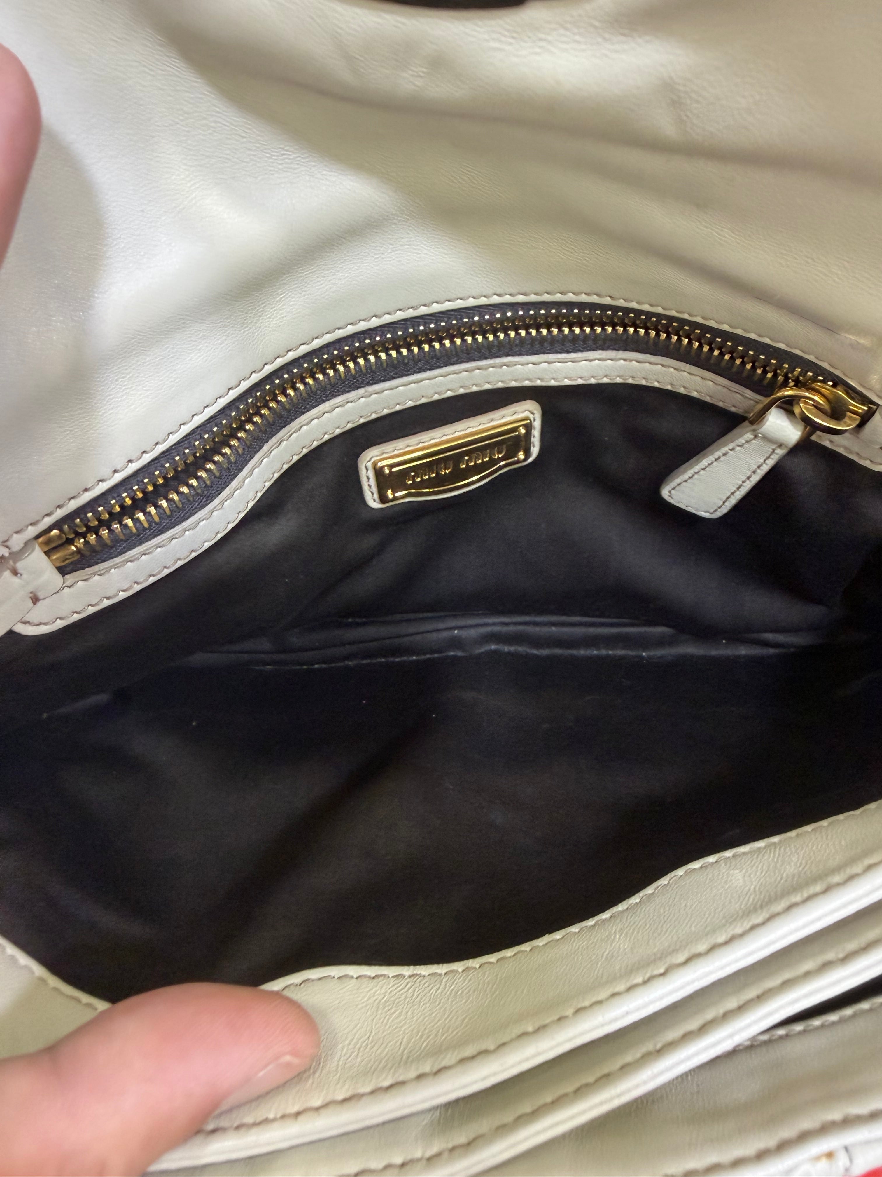Miu miu Borsa a spalla con pattina