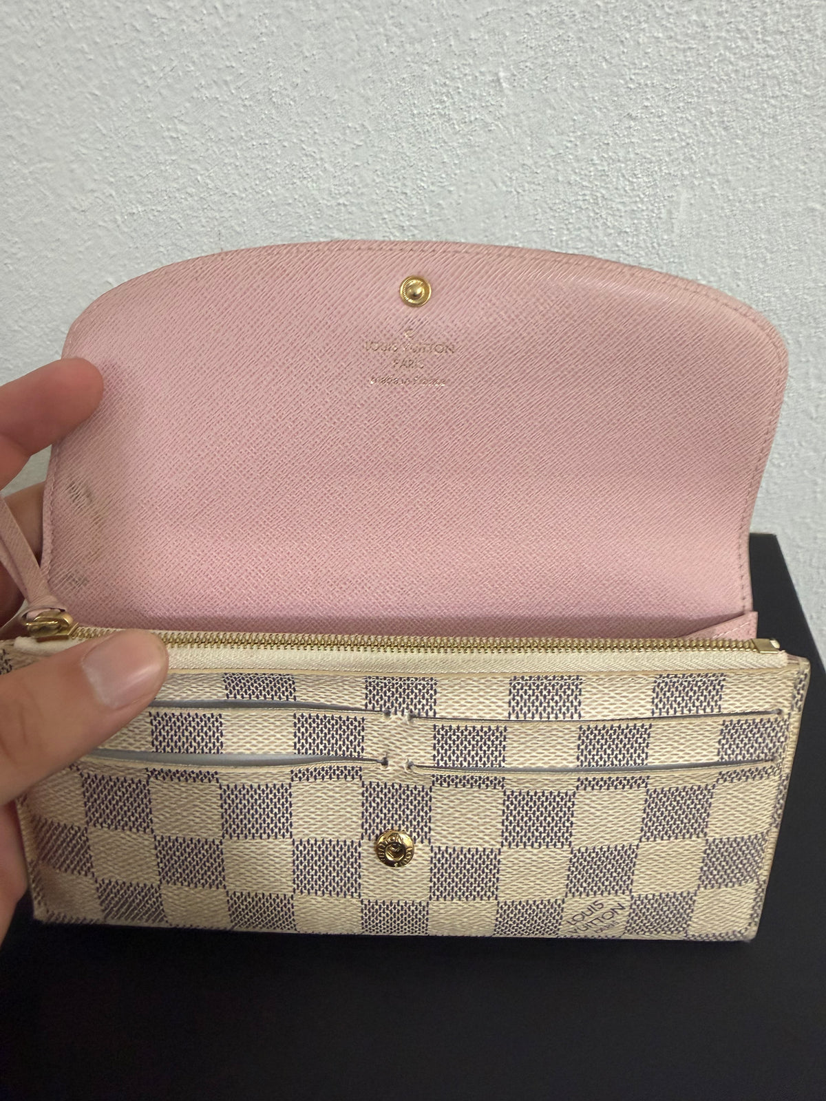 Louis Vuitton portafoglio Emilie Damier Azur