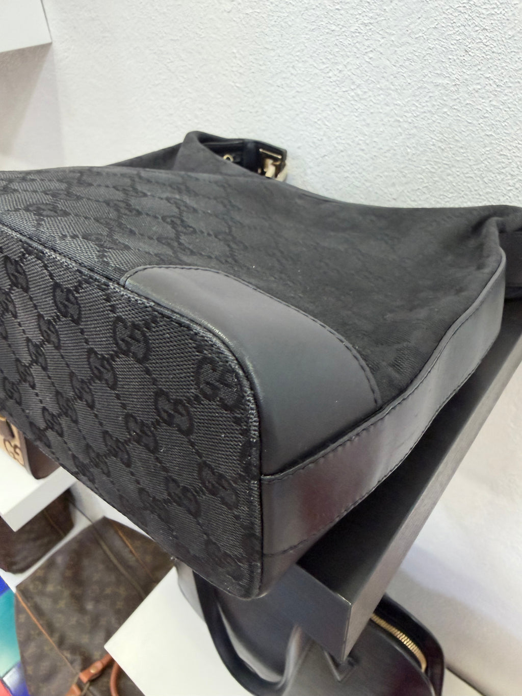 Gucci Borsa a spalla GG Supreme nero