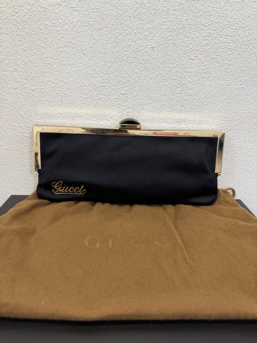 Gucci Pochette in raso Nero