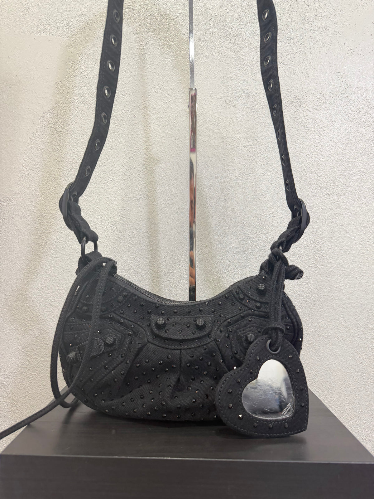Balenciaga Le cagole XS Denim e strass