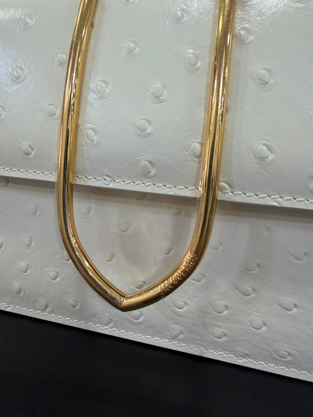 Jacquemus Le Grand Bambino Frame effetto struzzo