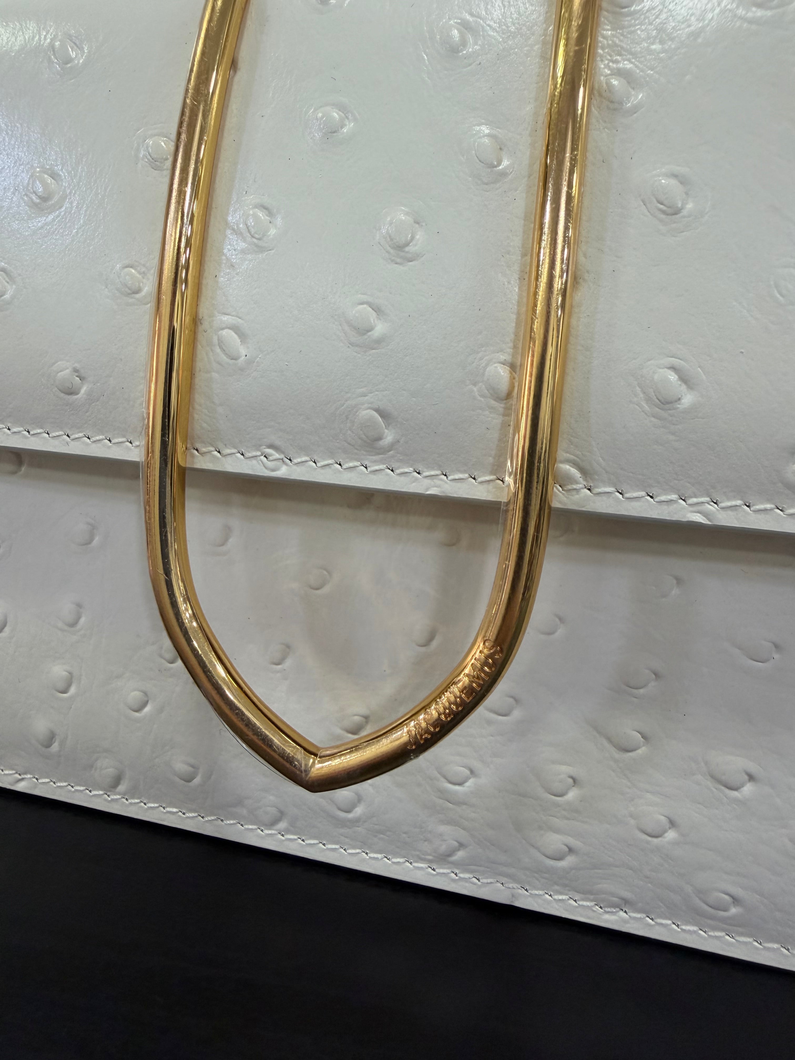 Jacquemus Le Grand Bambino Frame effetto struzzo