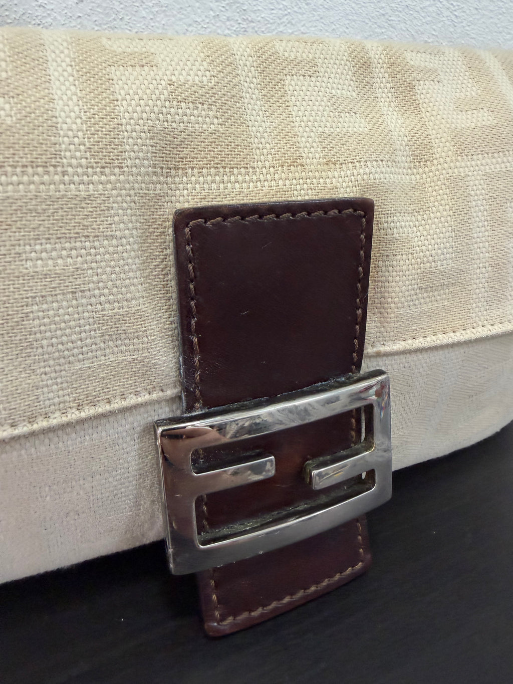Fendi Baguette Zucca canvas beige
