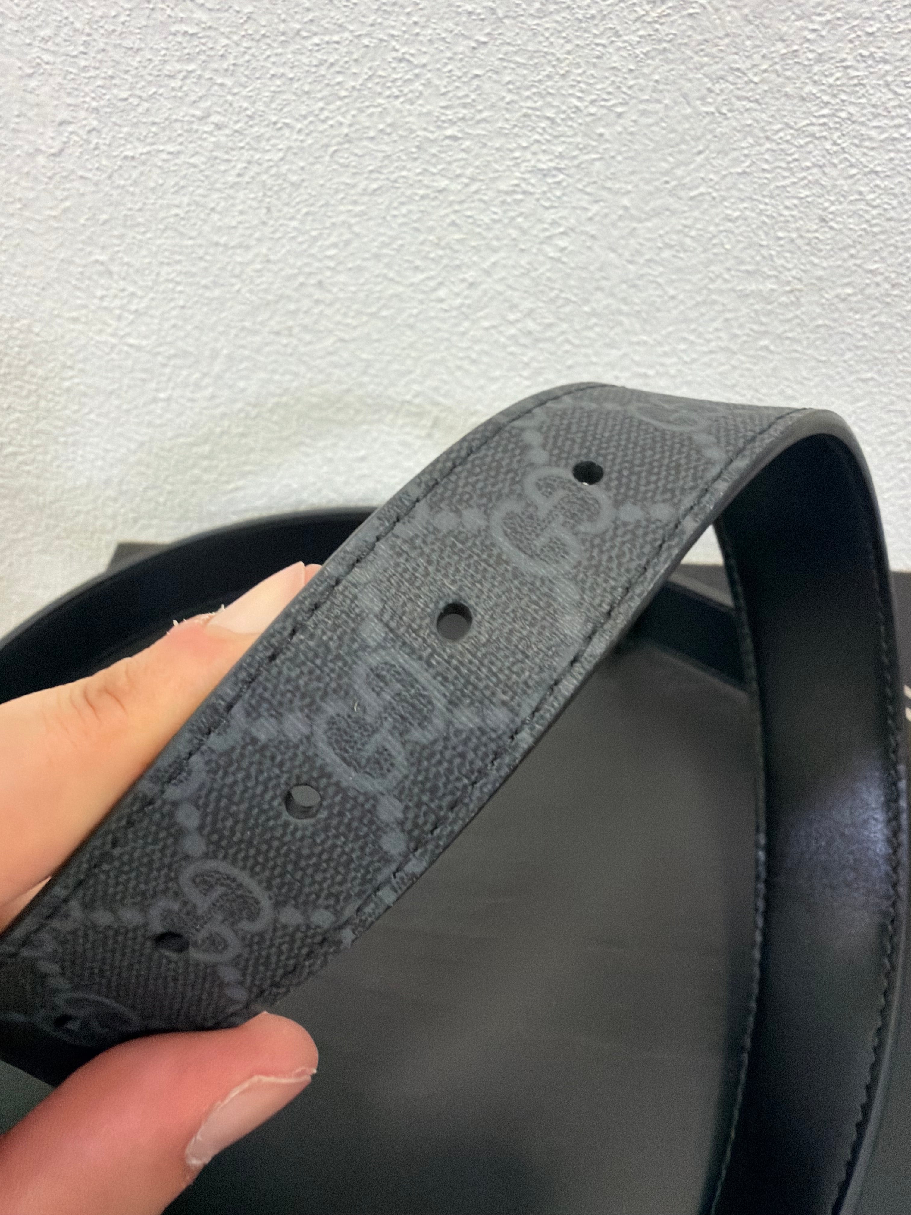 Gucci Cintura in tela GG nero misura 85