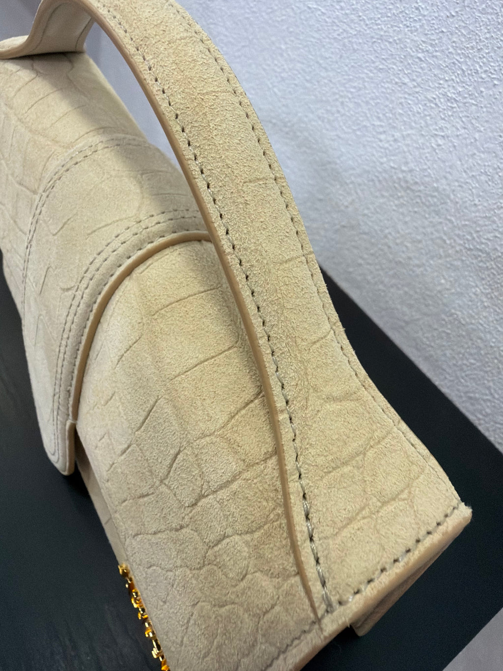 Jacquemus Le Grand Bambino Suede Cocco beige