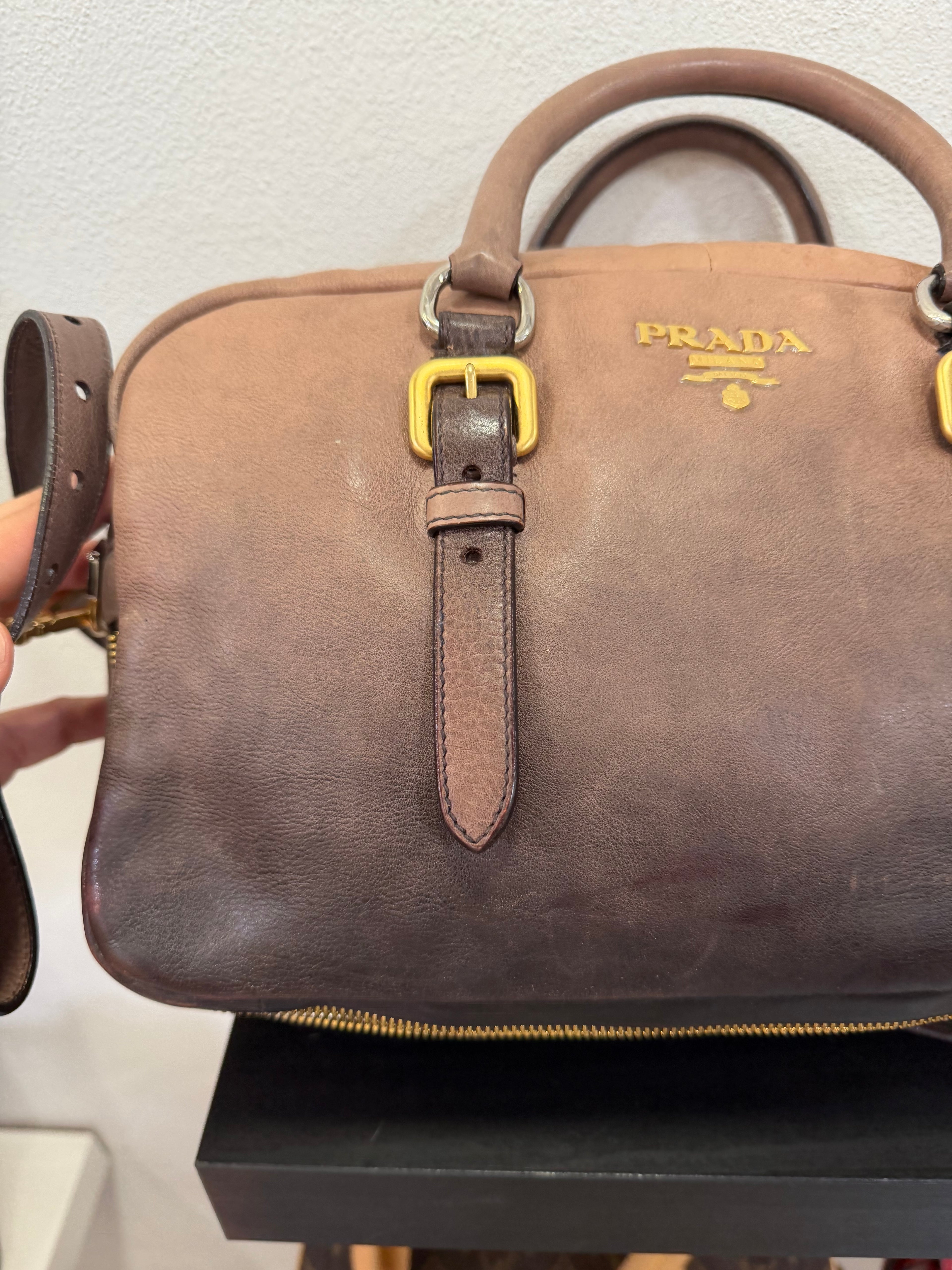 Prada Bauletto in pelle effetto sfumato