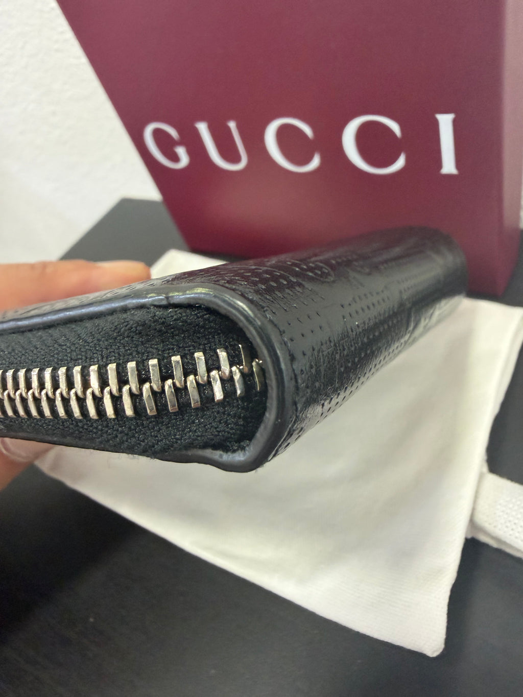 Gucci Portamonete in pelle GG