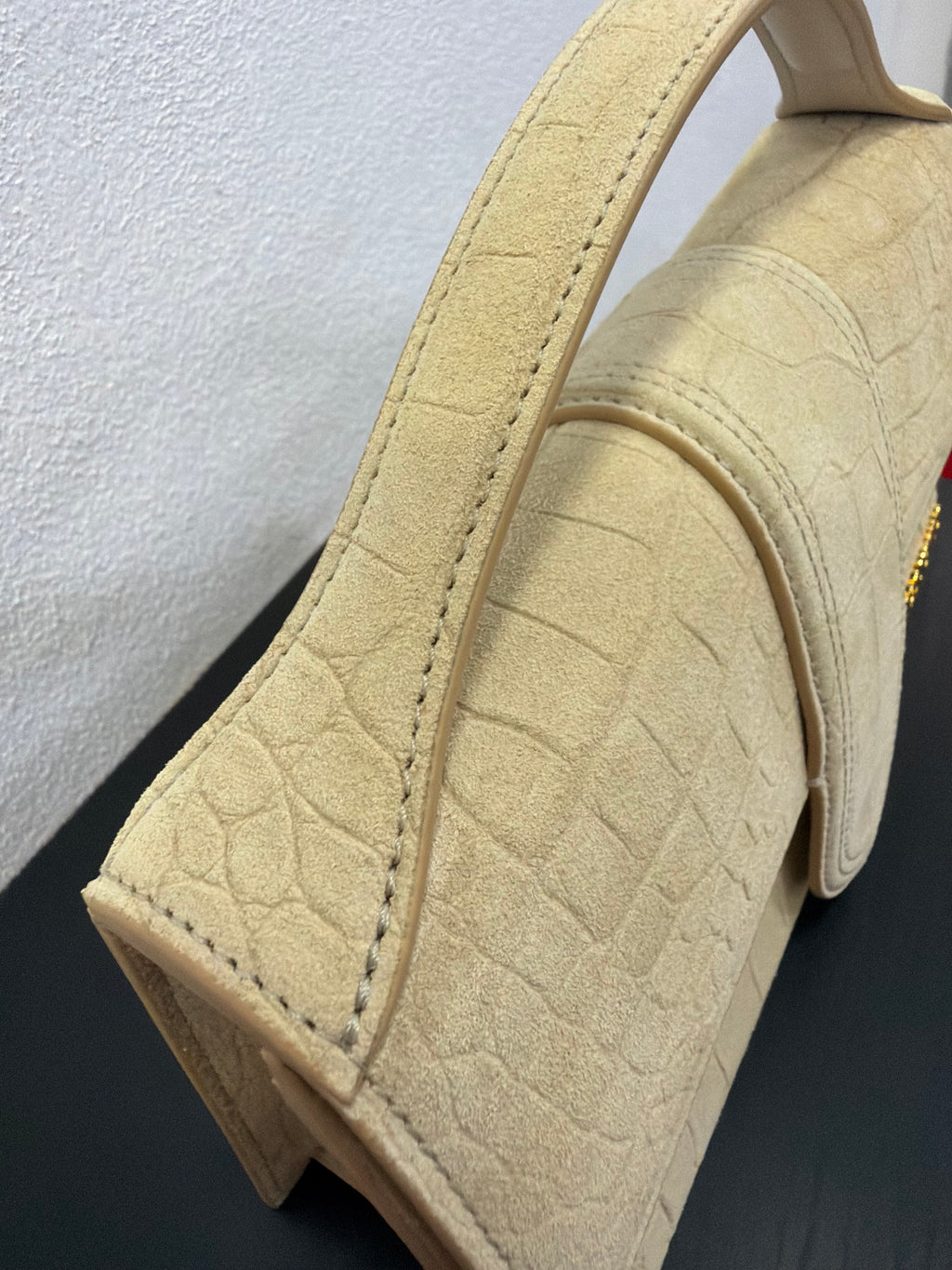 Jacquemus Le Grand Bambino Suede Cocco beige