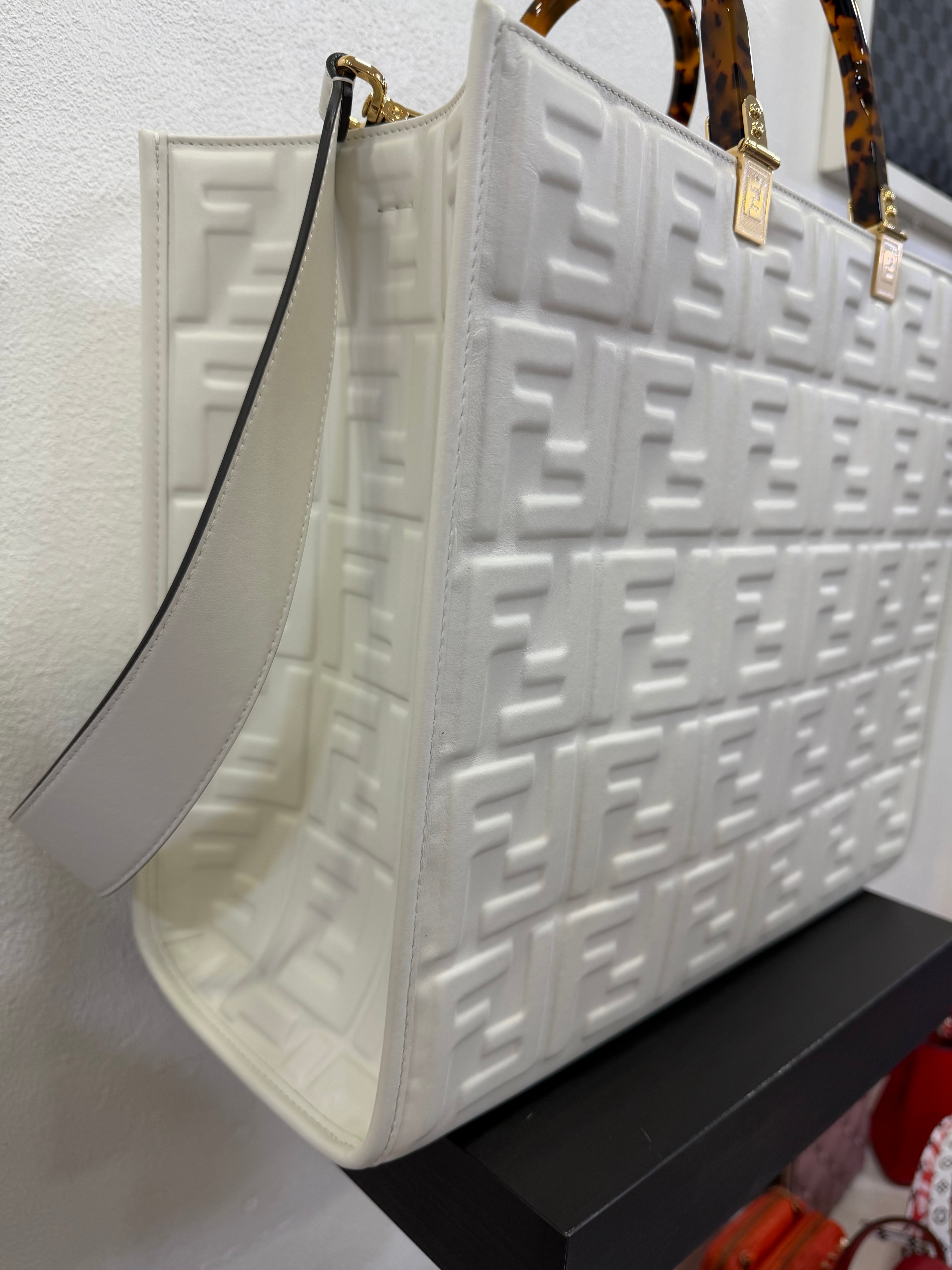Fendi Sunshine Medium Bianco FF imbottito
