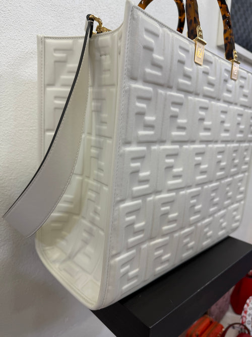 Fendi Sunshine Medium Bianco FF imbottito
