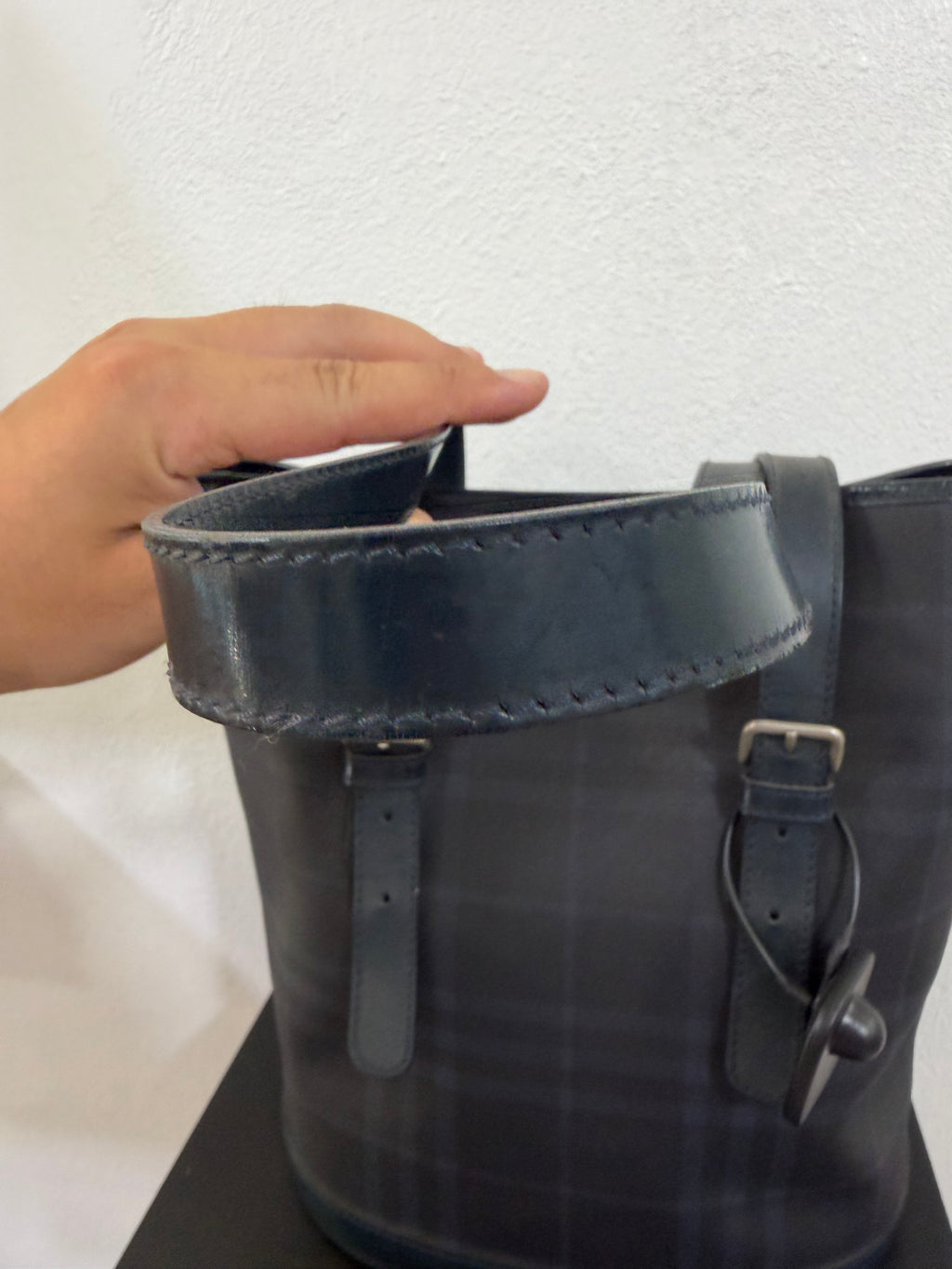 Burberry Bucket Bag Blu Navy