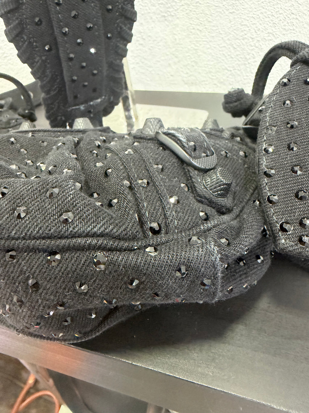 Balenciaga Le cagole XS Denim e strass
