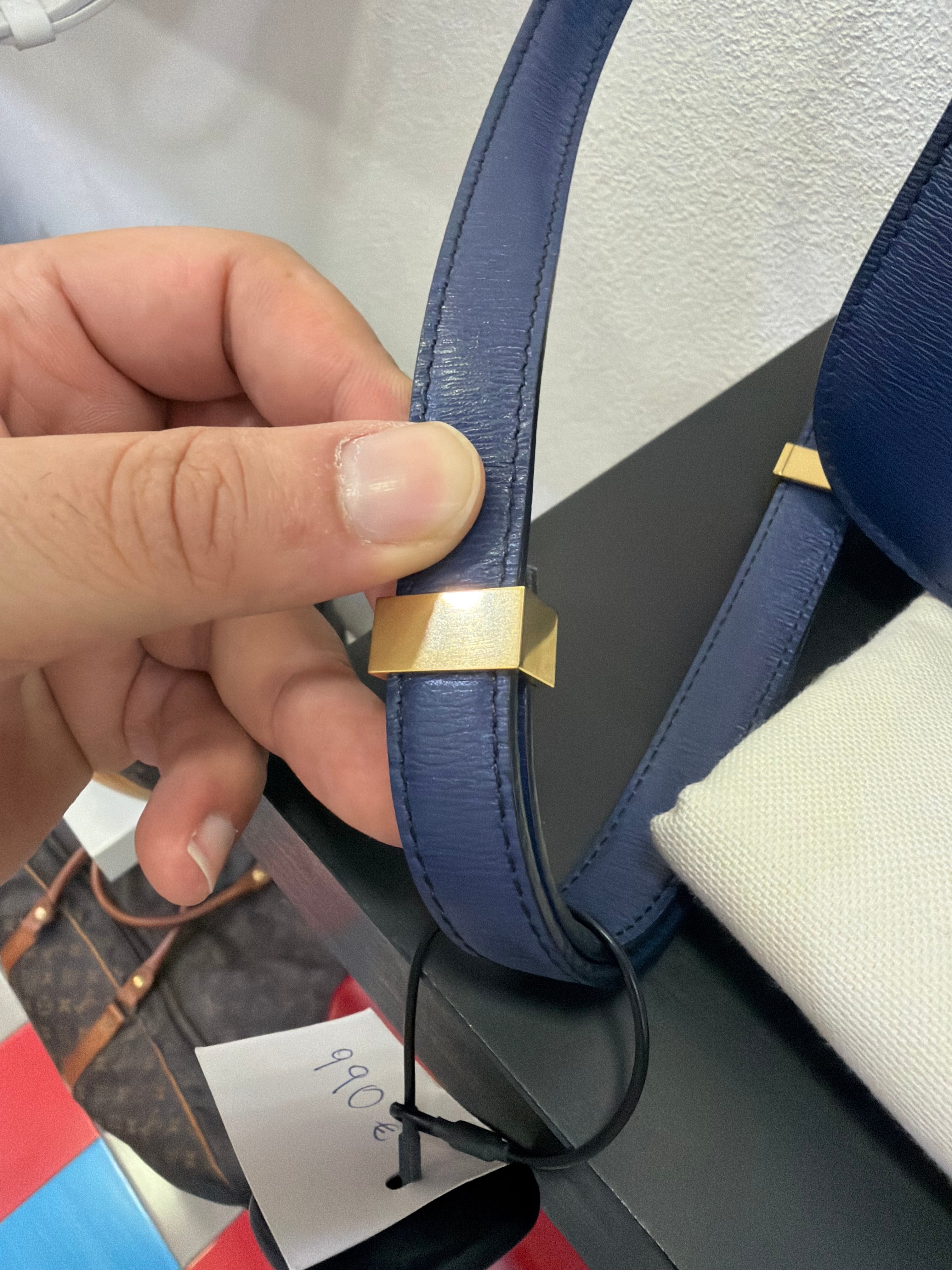 Celine Calf Box Blu