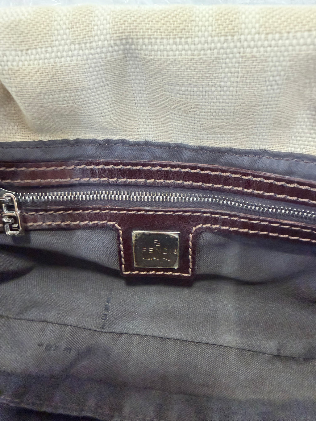 Fendi Baguette Zucca canvas beige