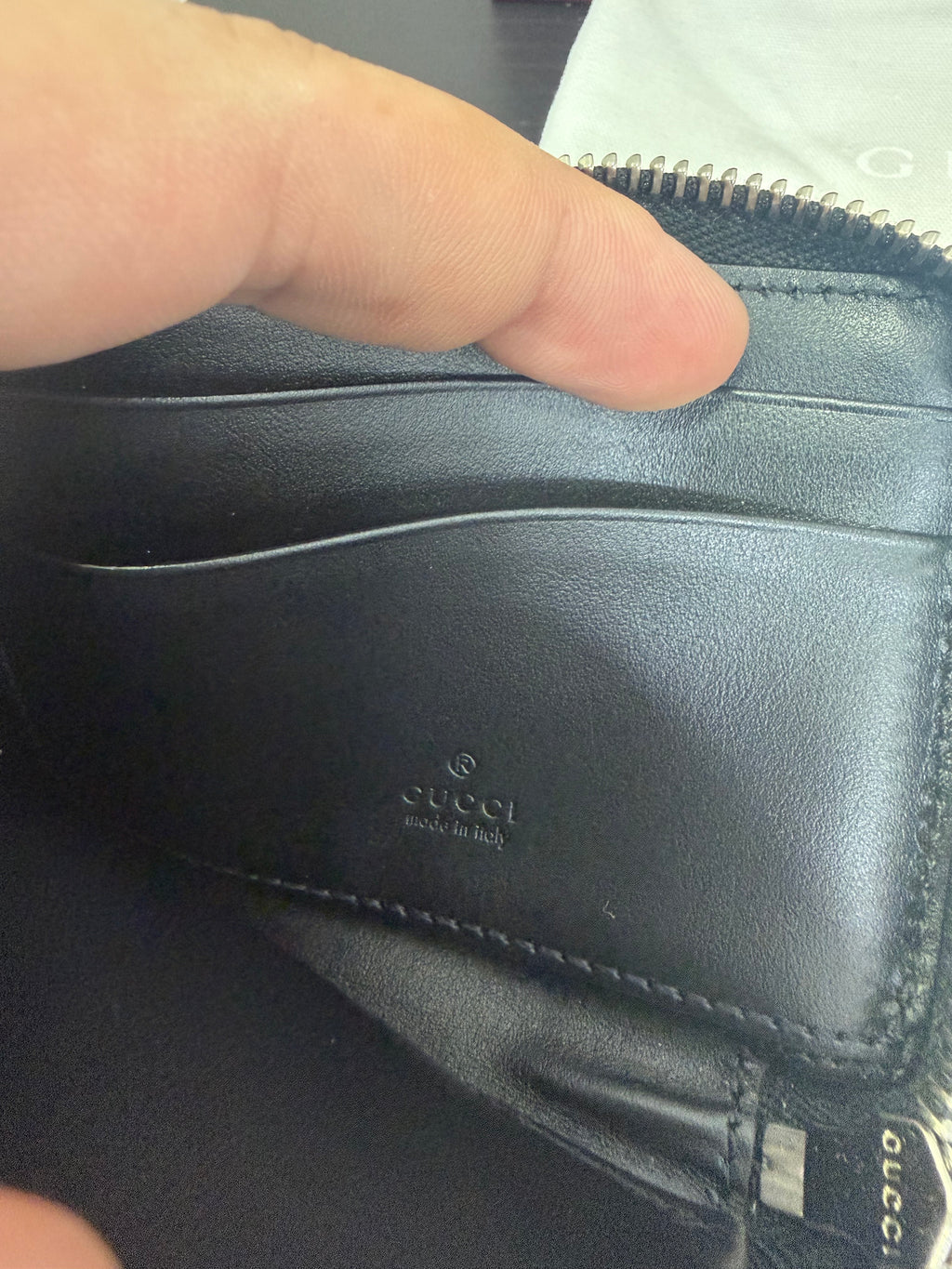 Gucci Portamonete in pelle GG