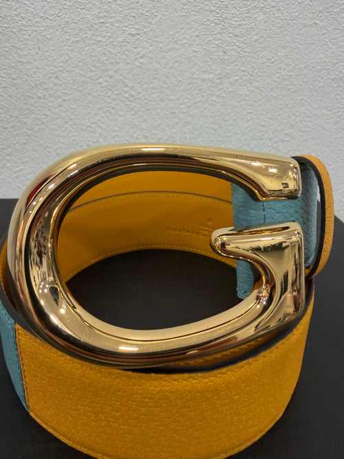 Gucci cintura Bicolor Memorable 80