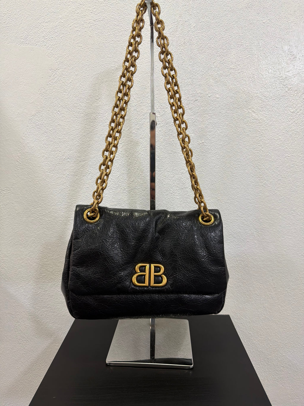 Balenciaga Monaco Mini in pelle stropicciata