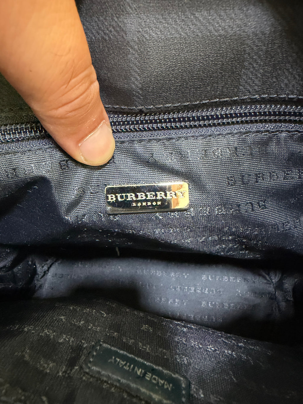 Burberry Bucket Bag Blu Navy