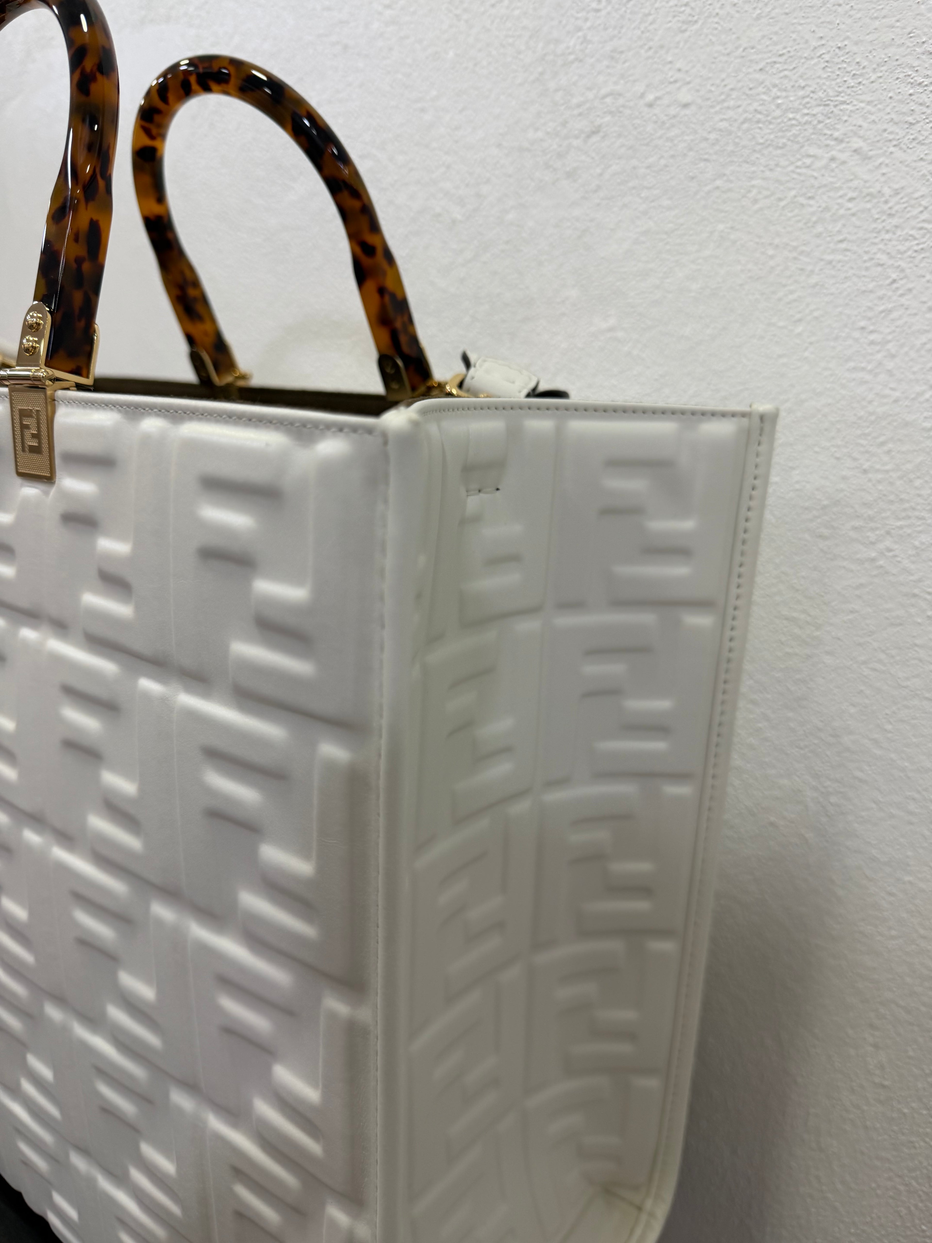 Fendi Sunshine Medium Bianco FF imbottito