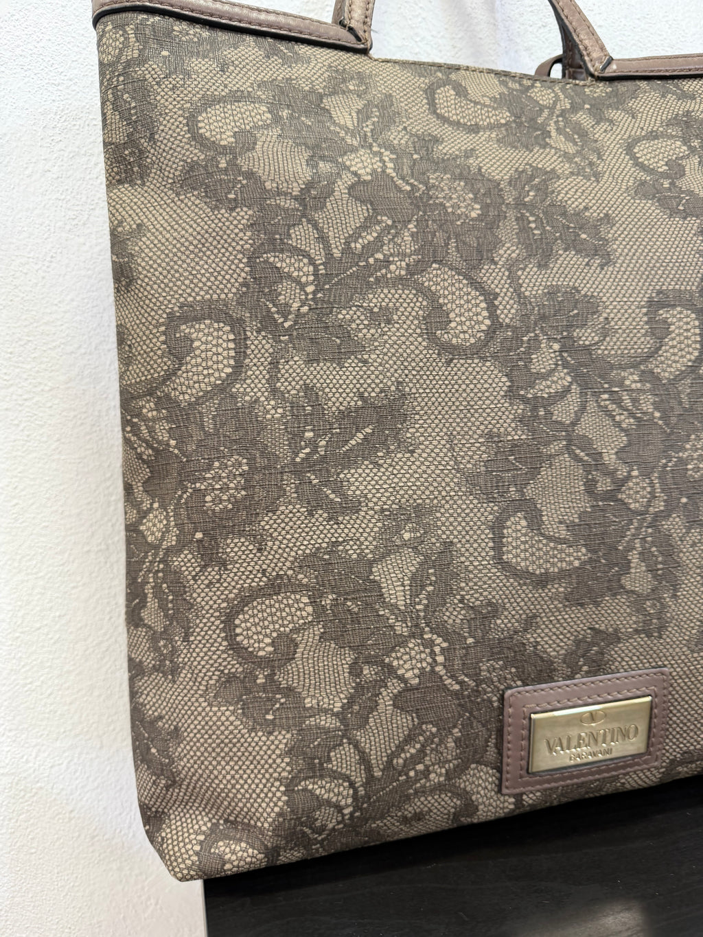 Valentino Garavani Shopping Canvas stampa pizzo